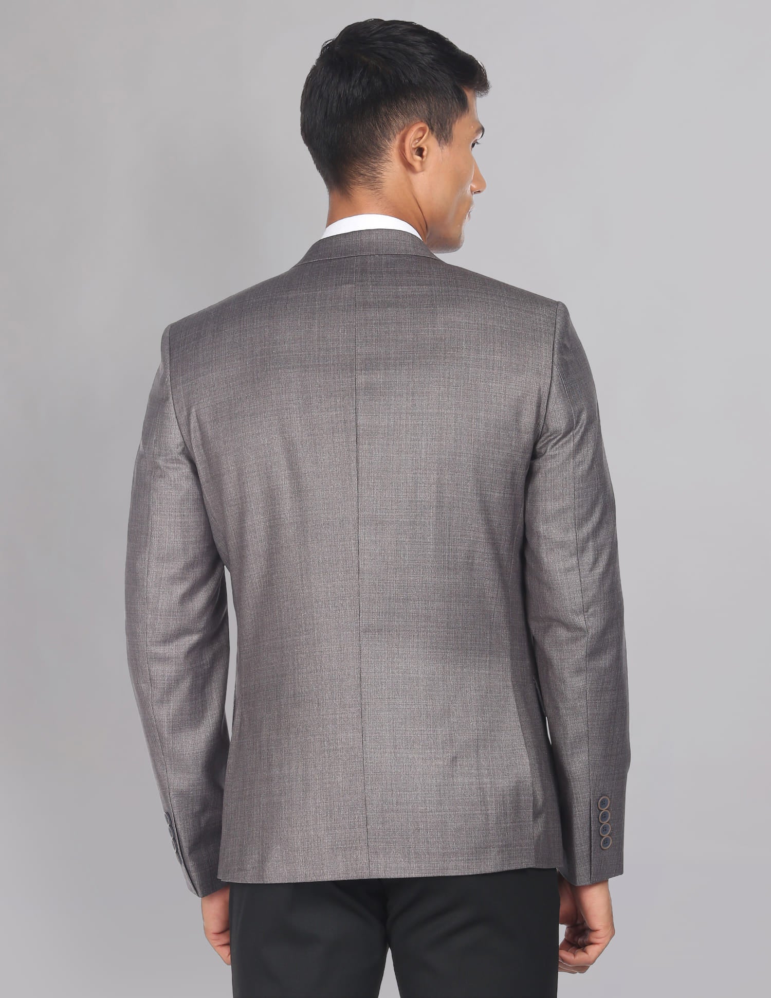Regular Fit Heathered Twill Blazer