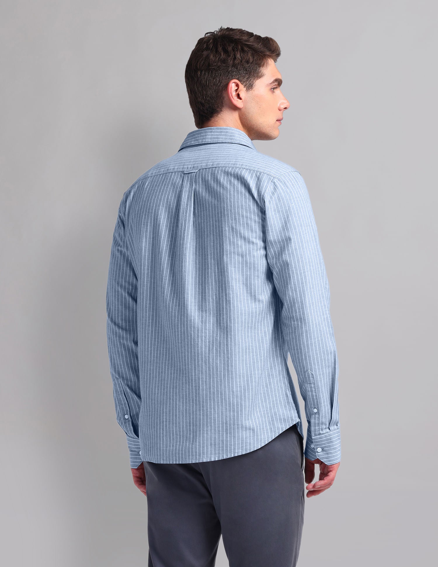 Vertical Stripe Cotton Shirt