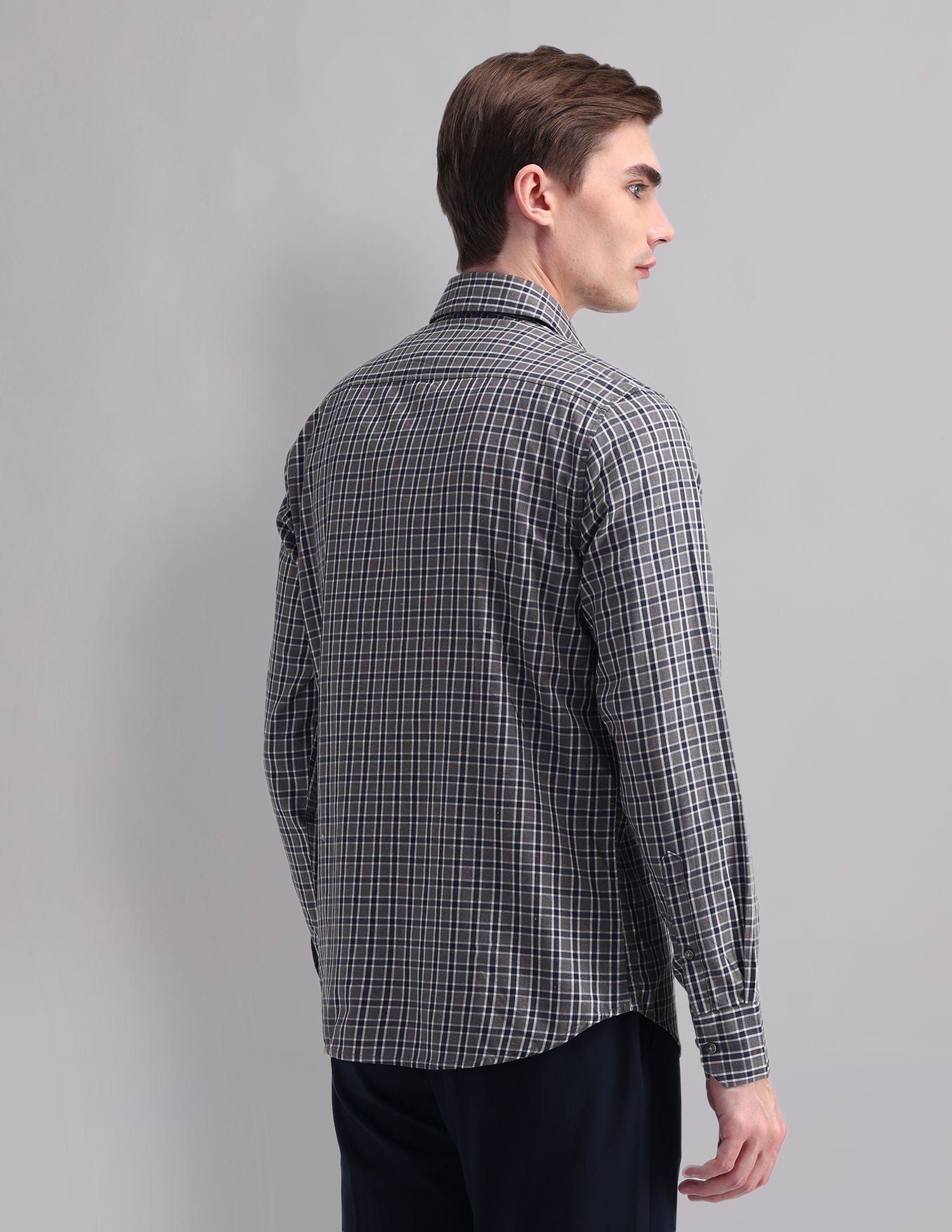 Corporate Sharp Modern Slim Fit Checked Shirt