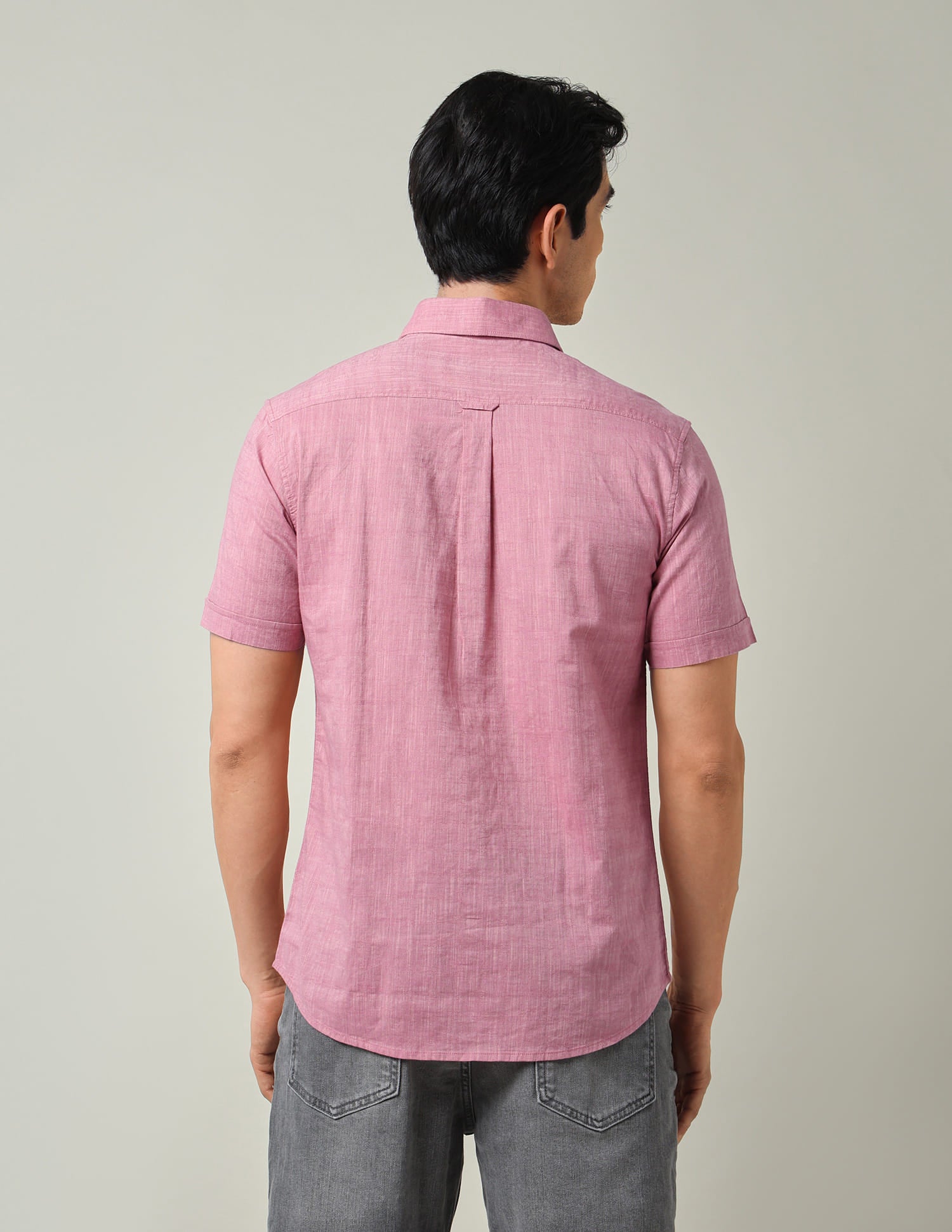 Modern Slim Fit All-Over Self Design Shirt
