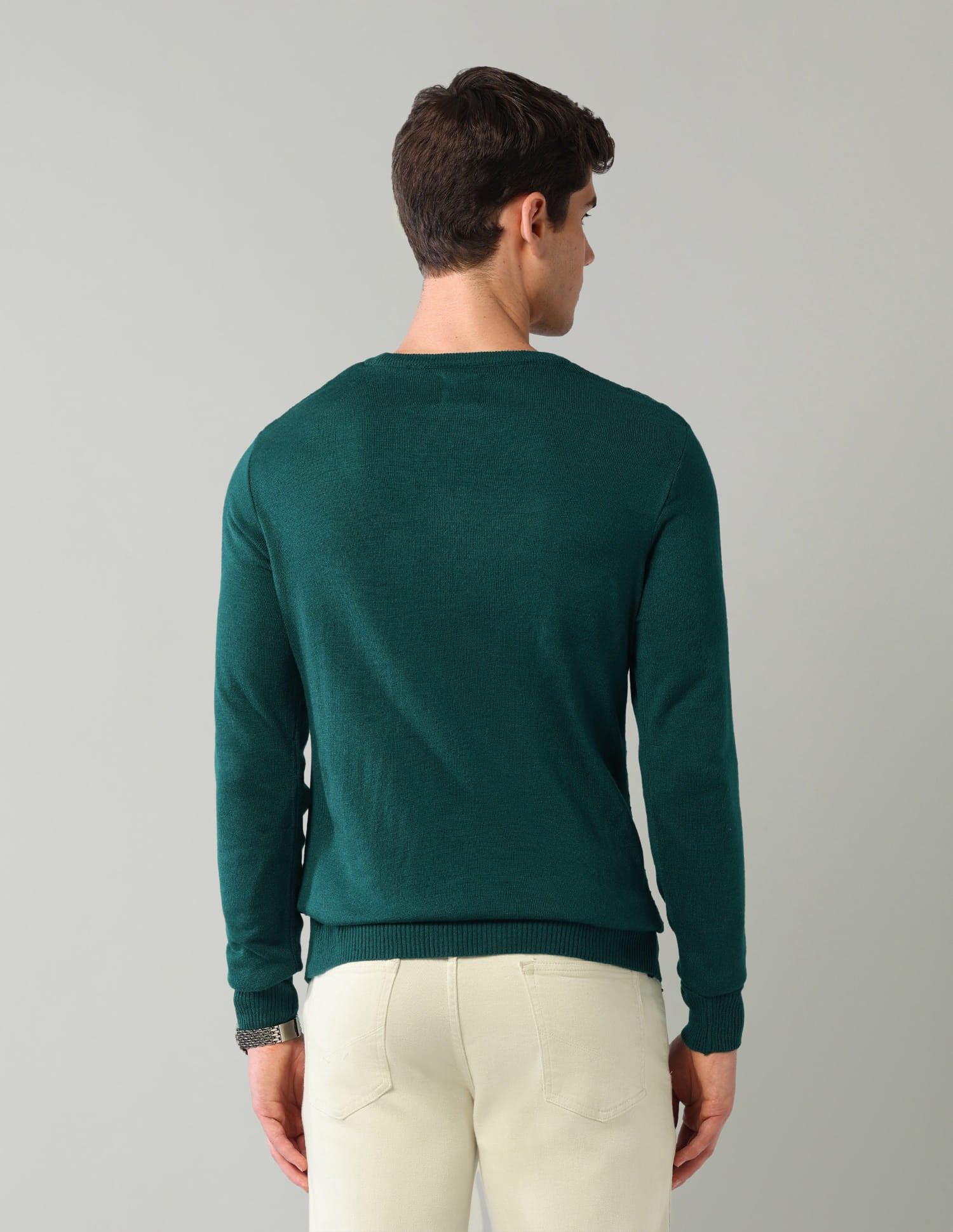 Patterned Knit Mens Sweater