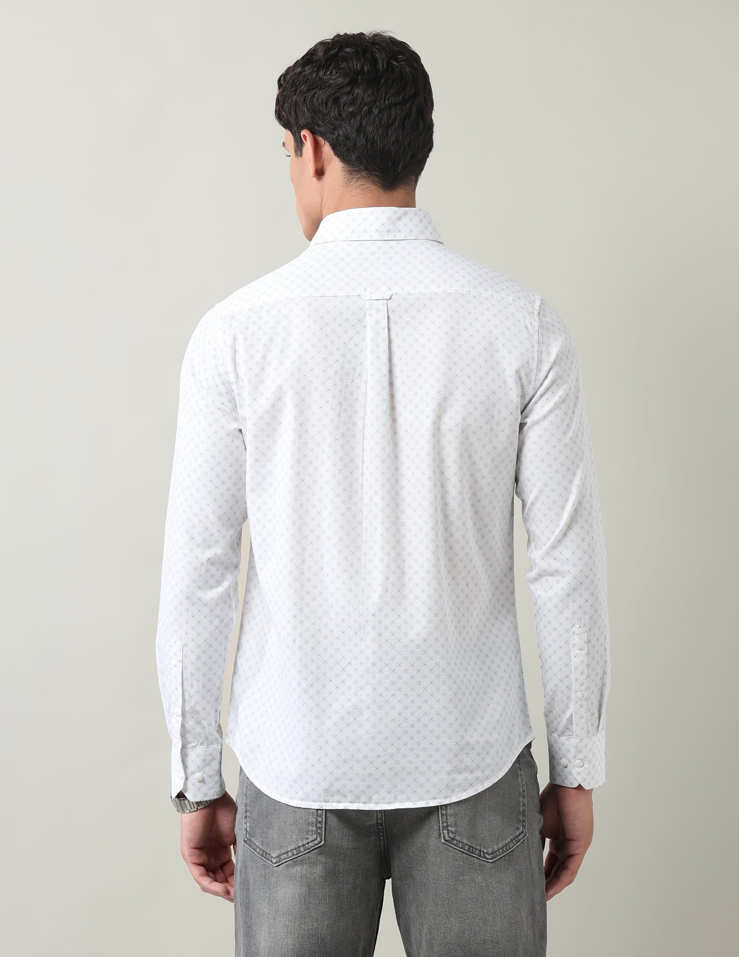 Everyday Luxe Floral Printed Slim Fit Twill Shirt