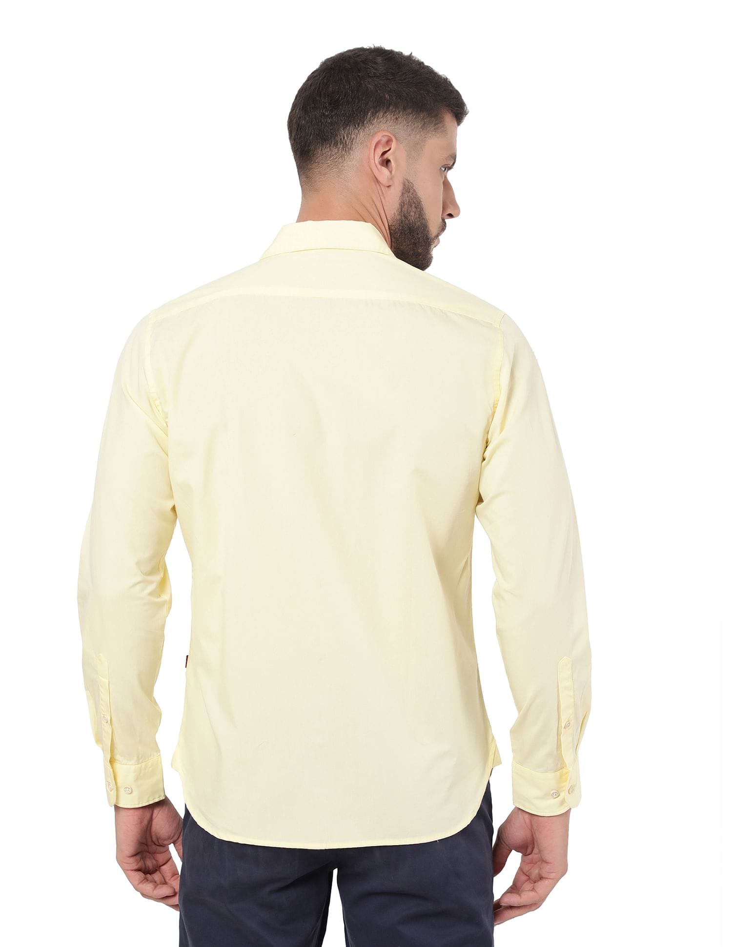 Slim Fit Solid Casual Shirt