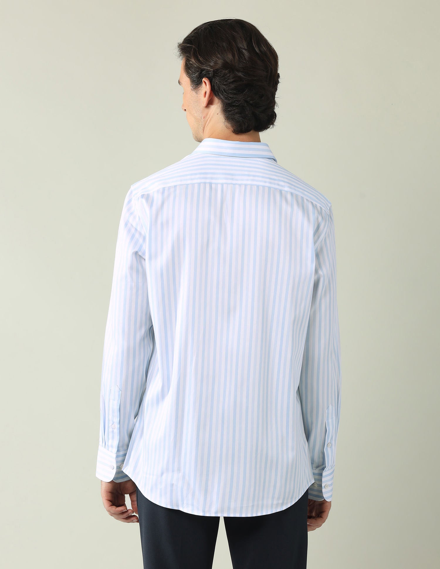 Wardrobe-Coded Regular Fit Vertical Striped Shirt