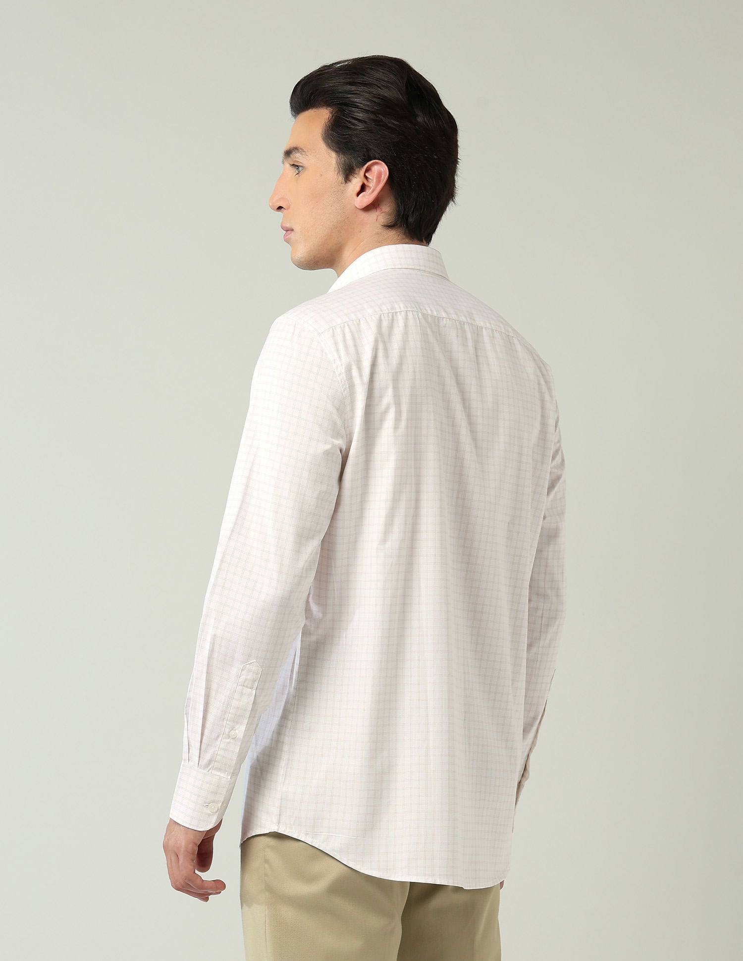 Old-School Regular Fit Grid Tattersall Checked Shirt