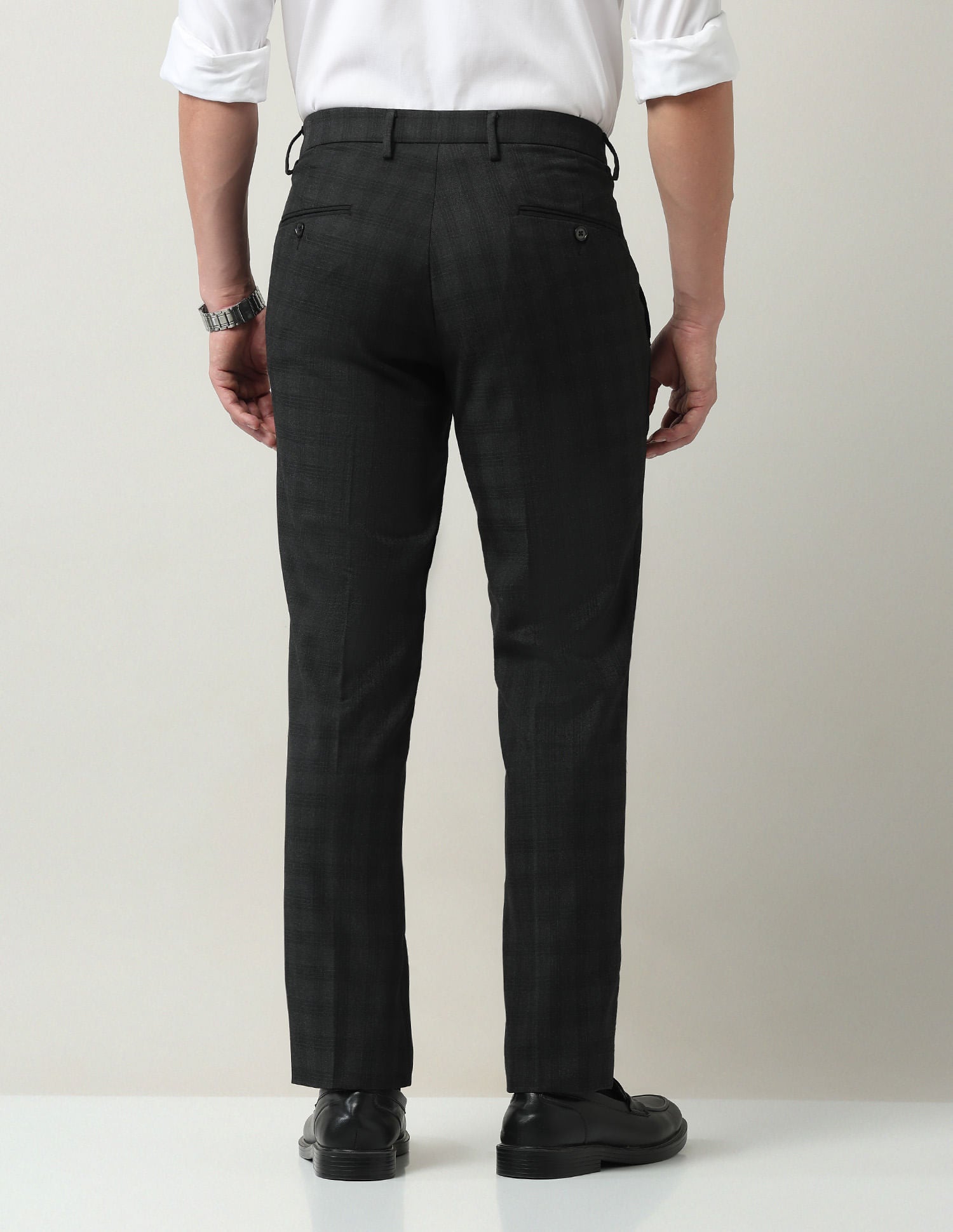 Slim Fit Solid Trousers
