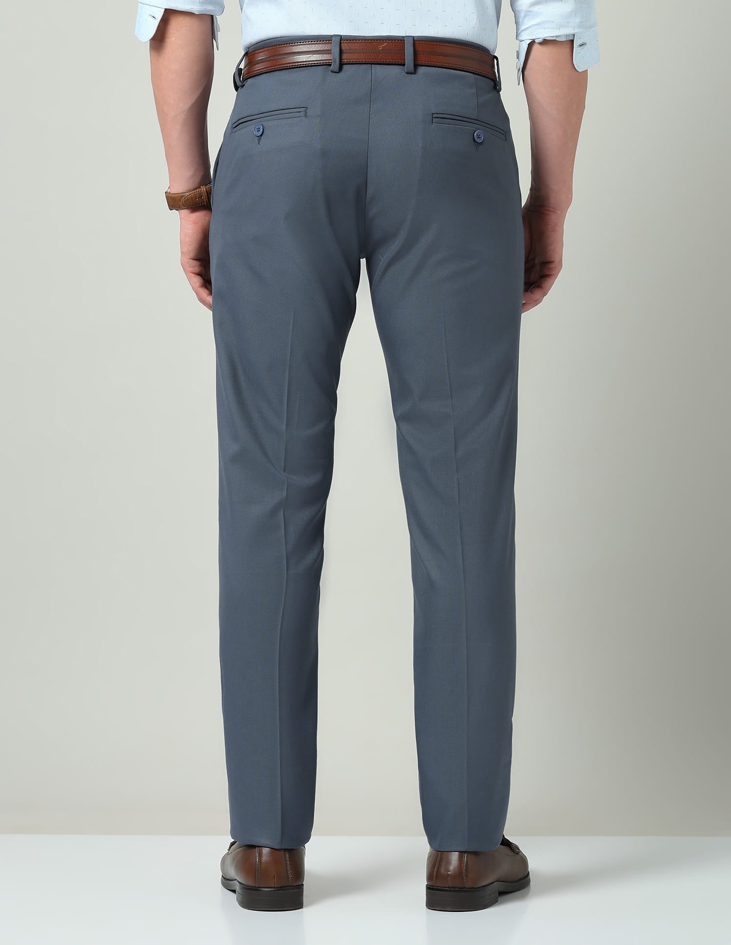 Textured Dobby Regular Fit Trousers