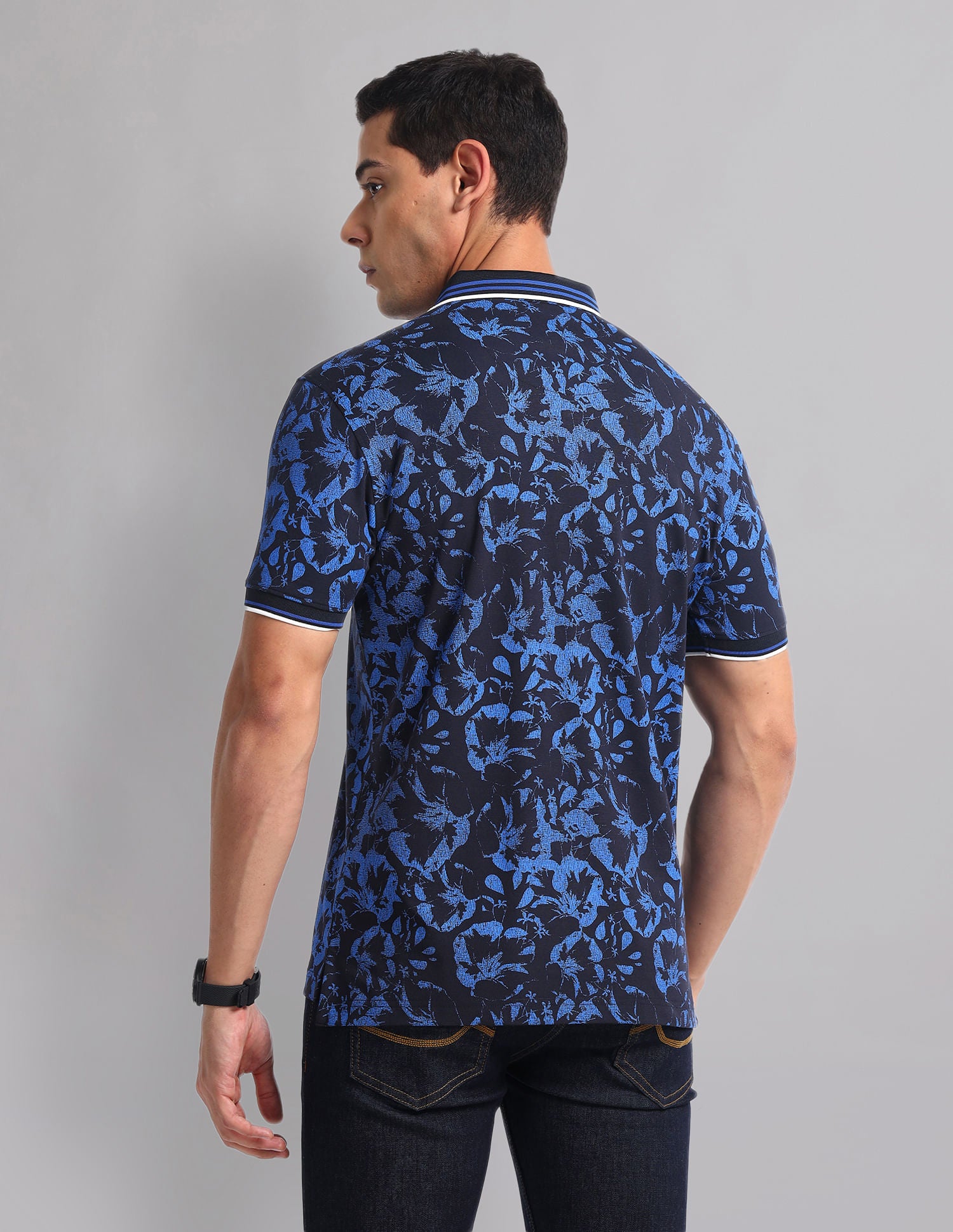 Style Ease Floral Print Real Deal Polo Shirt
