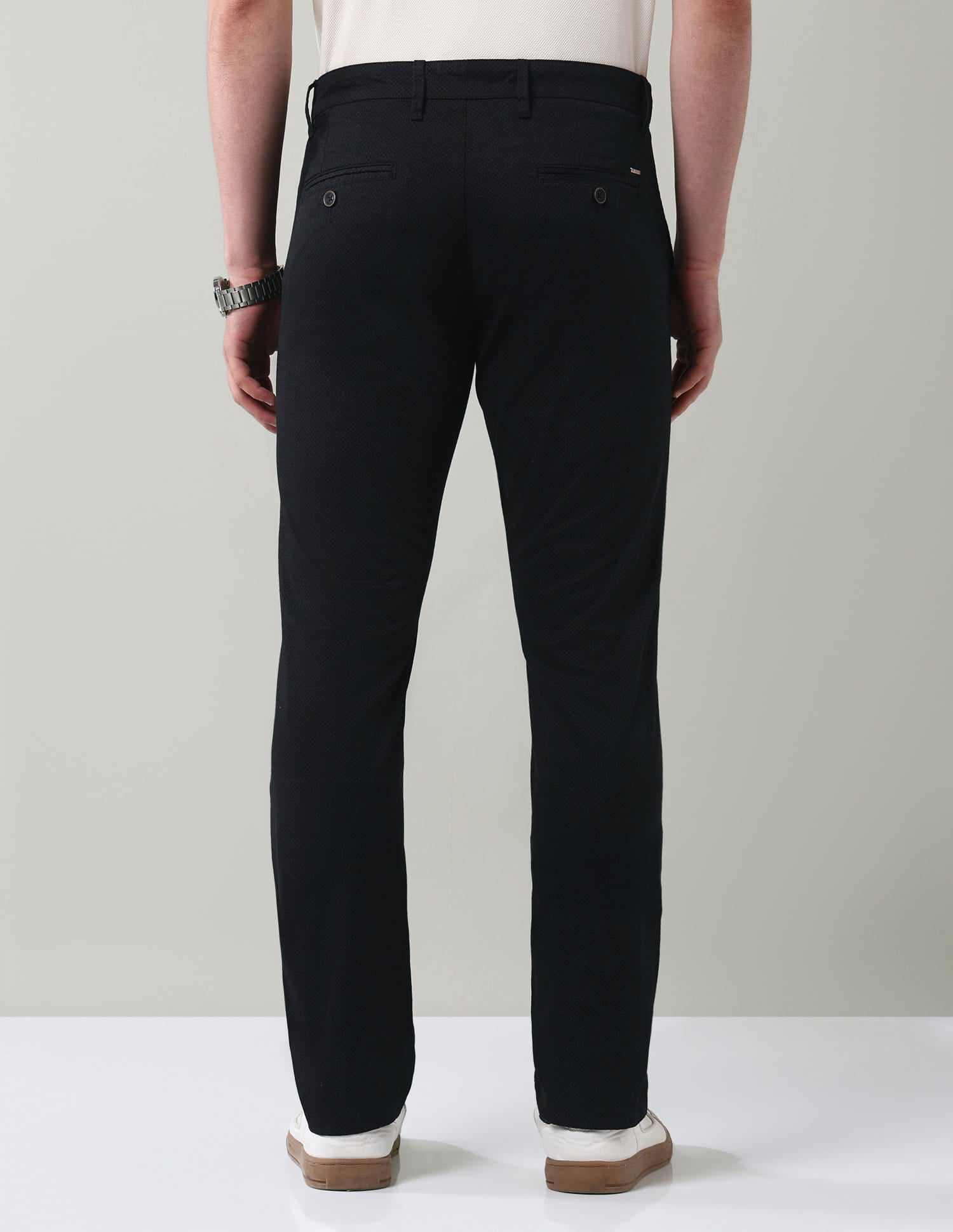Geometric Printed Slim Fit Trousers