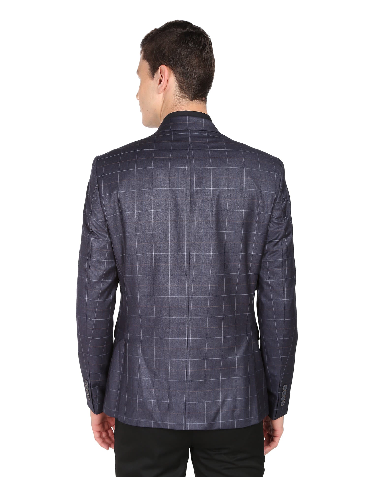 Windowpane Check Twill Weave Blazer