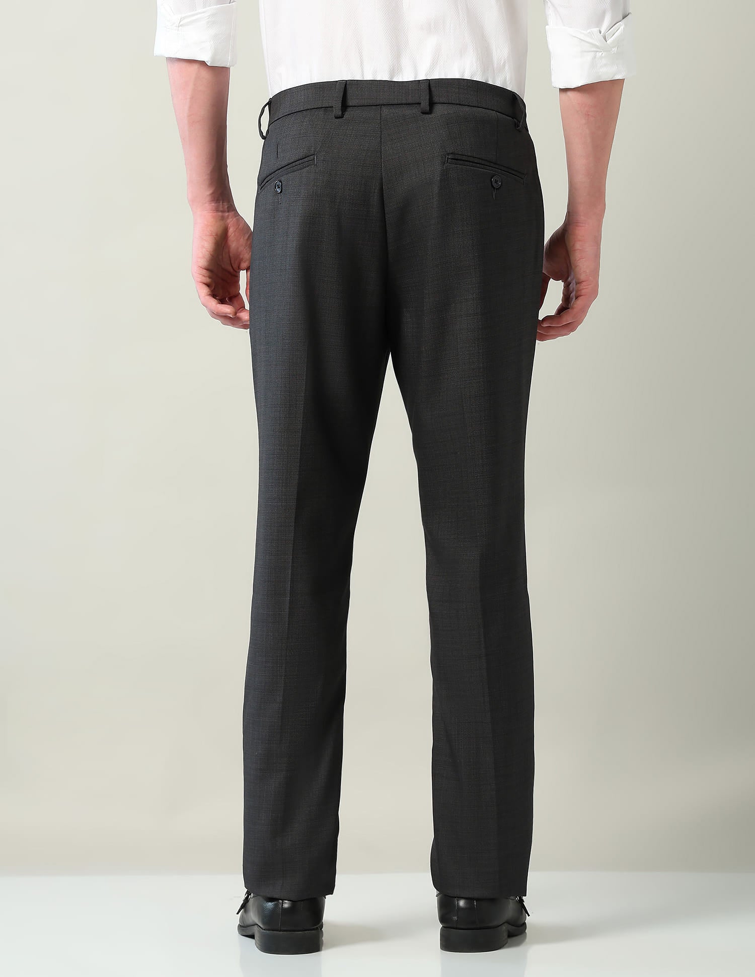 Mid Rise Regular Fit Formal Trousers