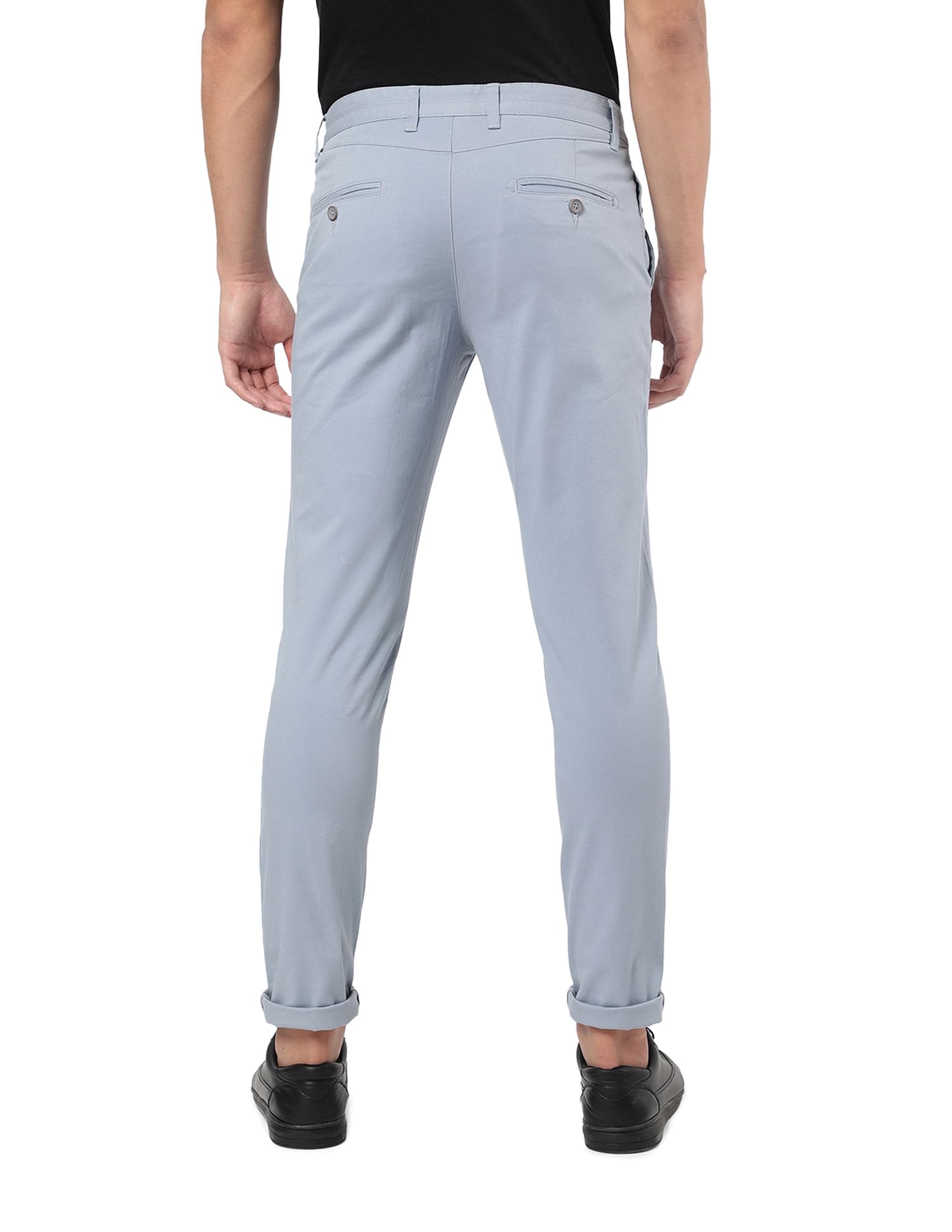Regular Fit Flat Front Casual Chinos