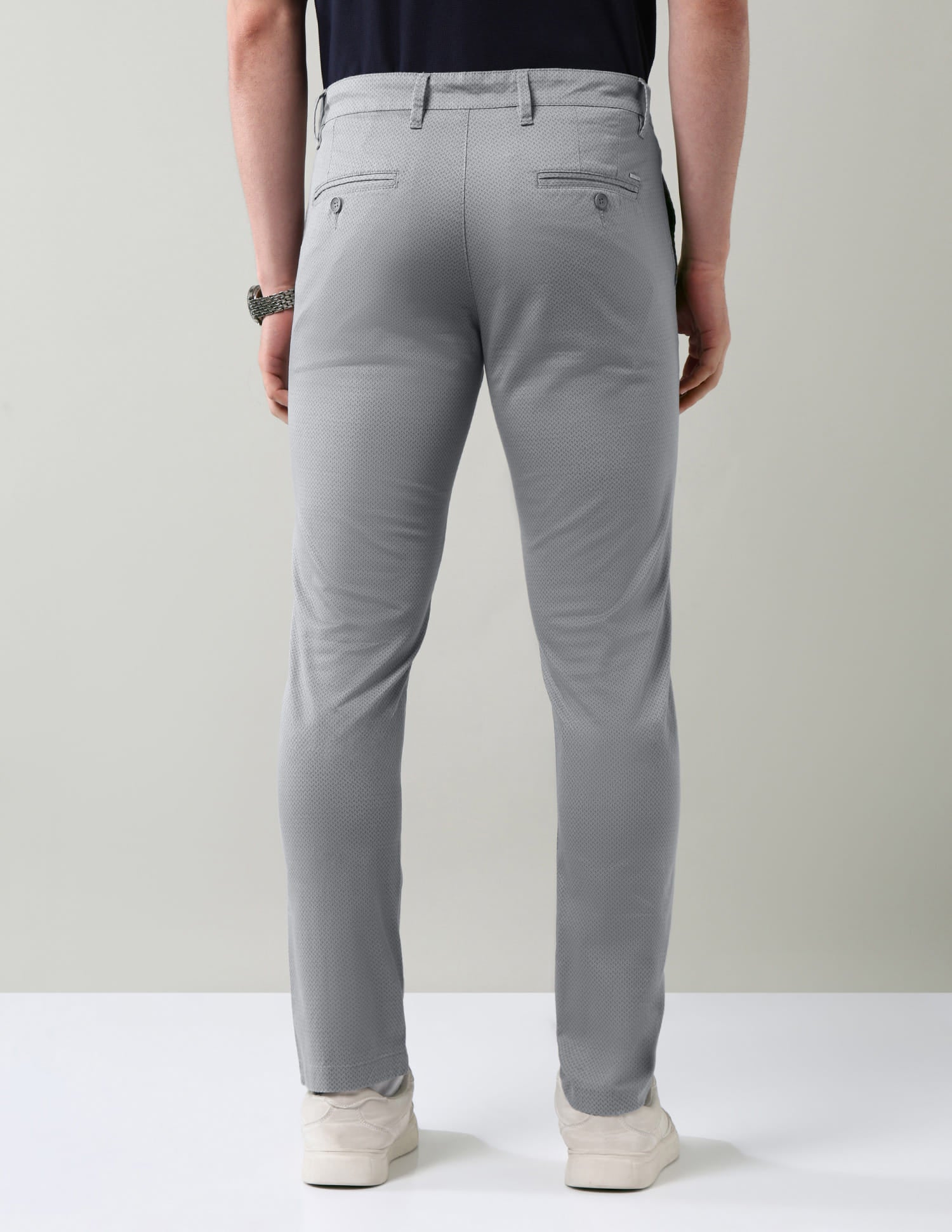 Geometric Printed Slim Fit Trousers
