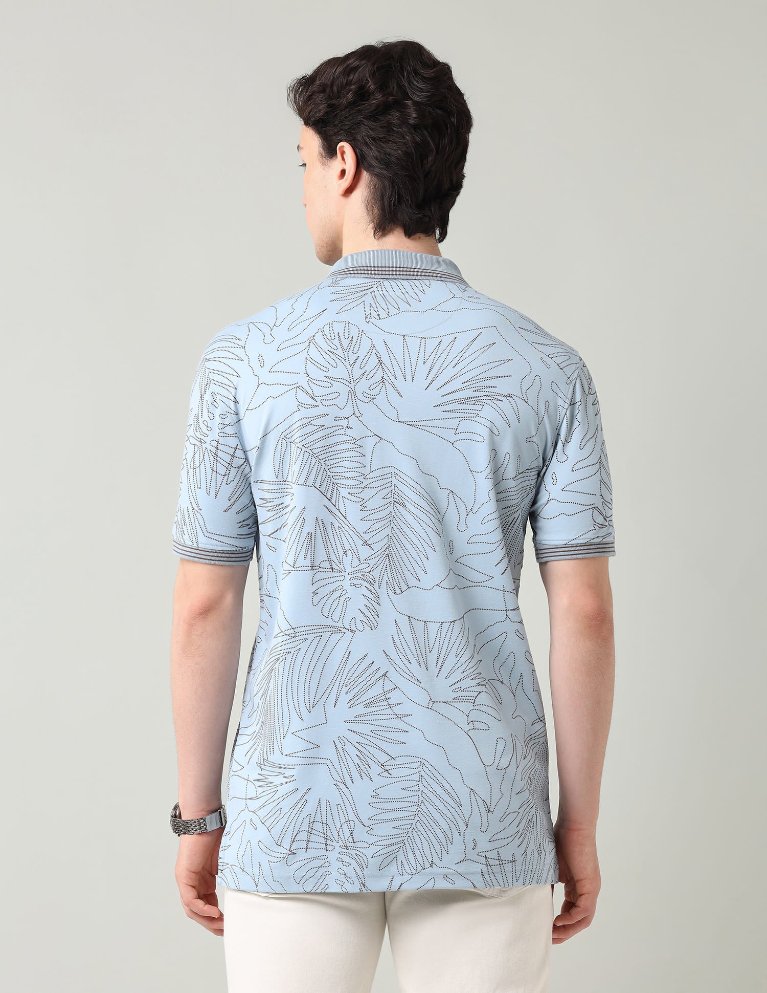 Floral Printed Regular Fit Polo Shirt