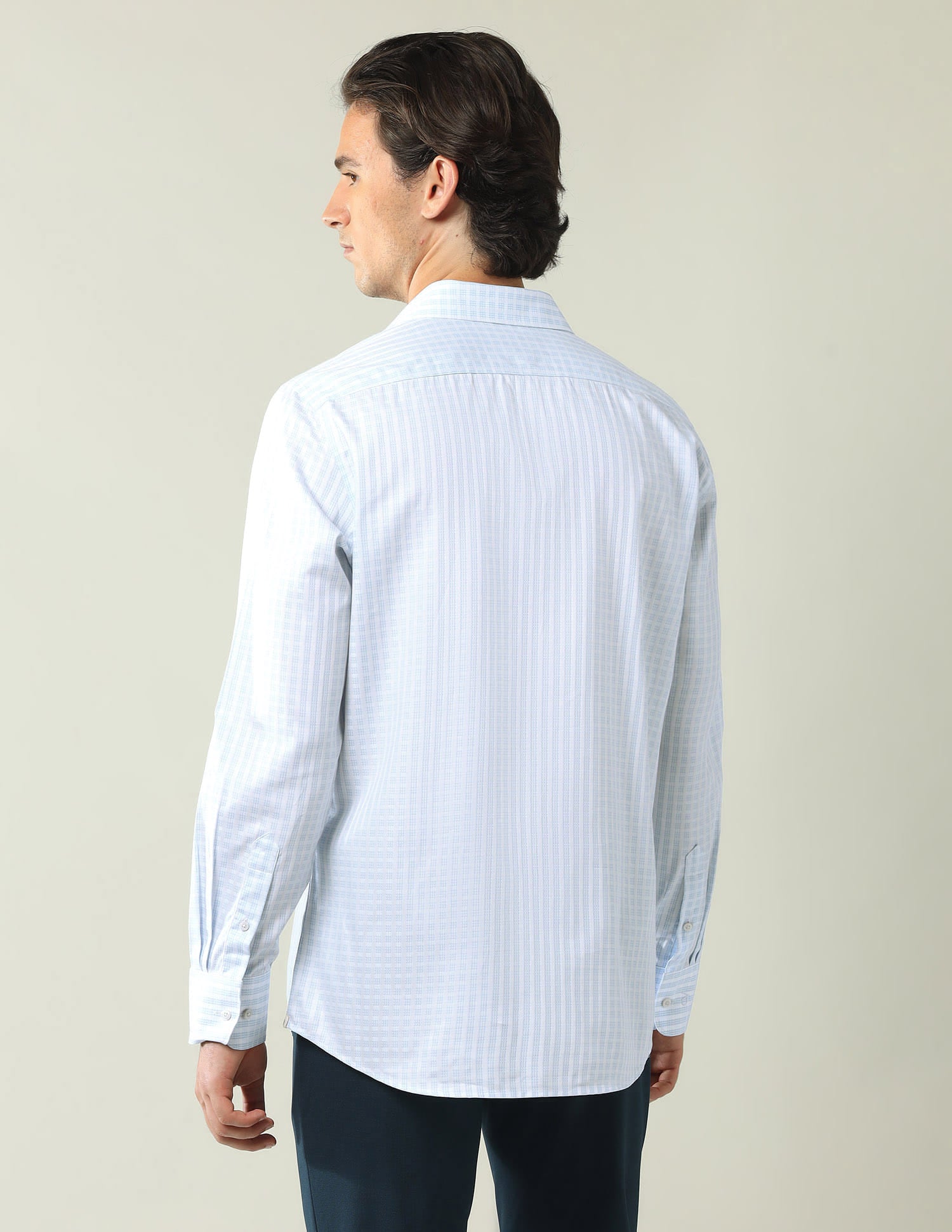 Wardrobe-Coded Regular Fit Vertical Striped Shirt