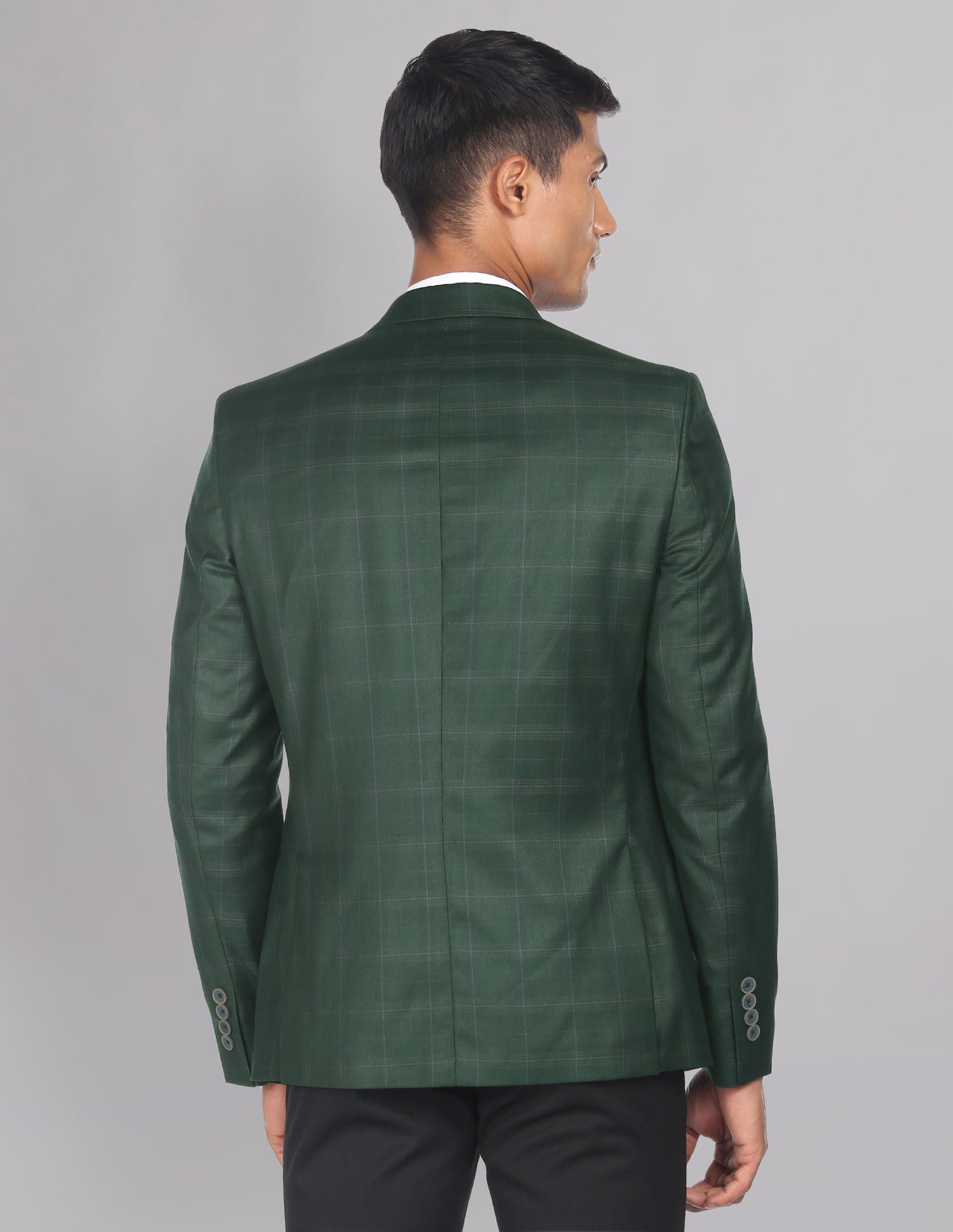 Tartan Check Twill Blazer