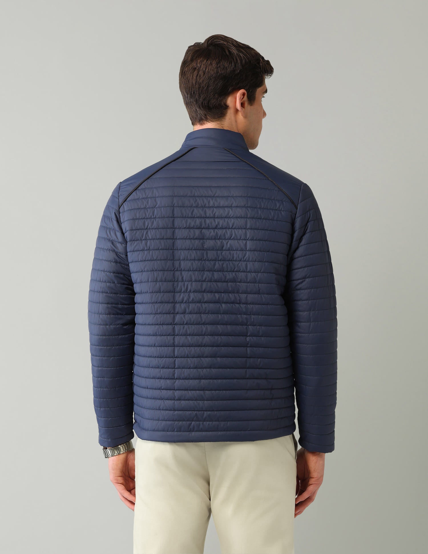 Solid Regular Fit Puffer Jacket