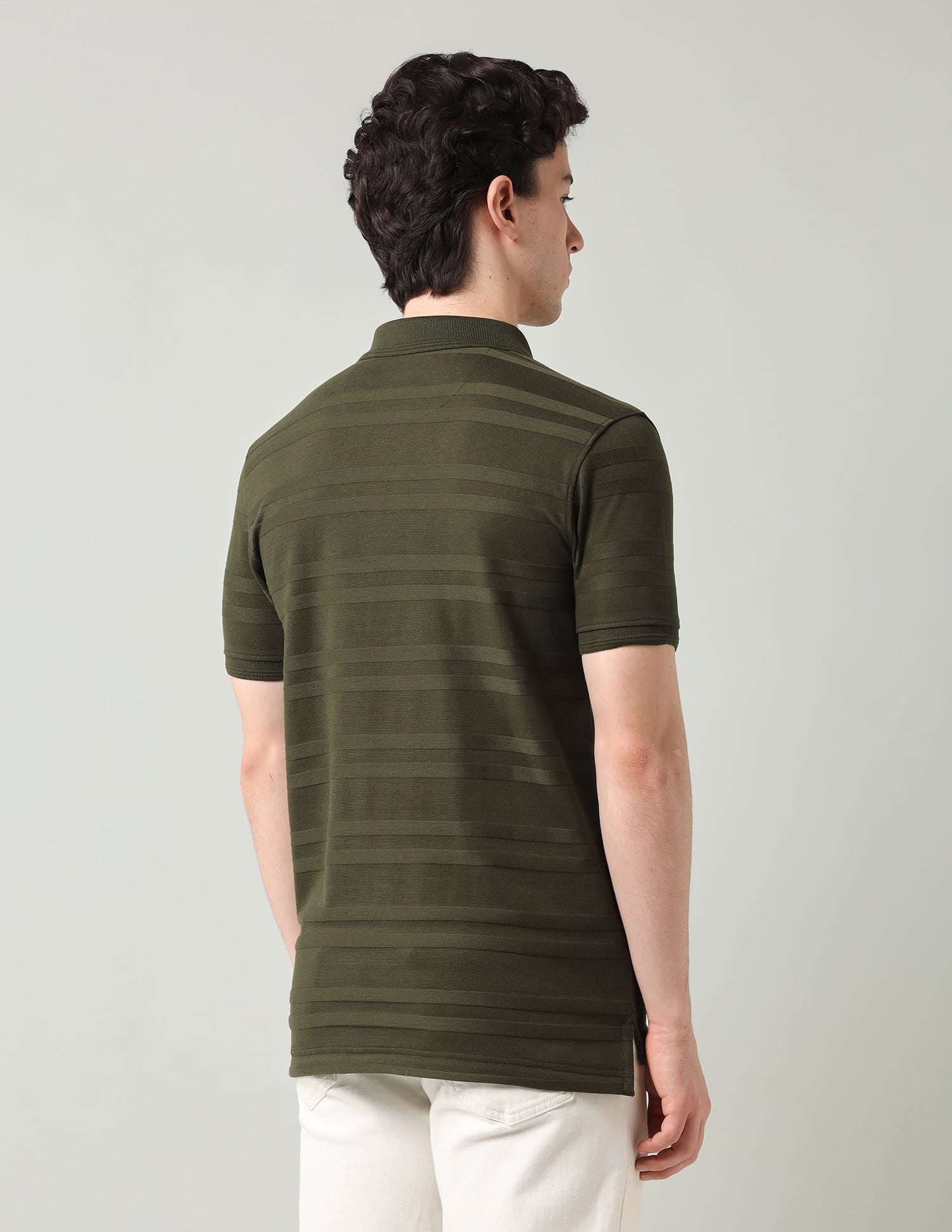 Horizontal Striped Regular Fit Polo Shirt