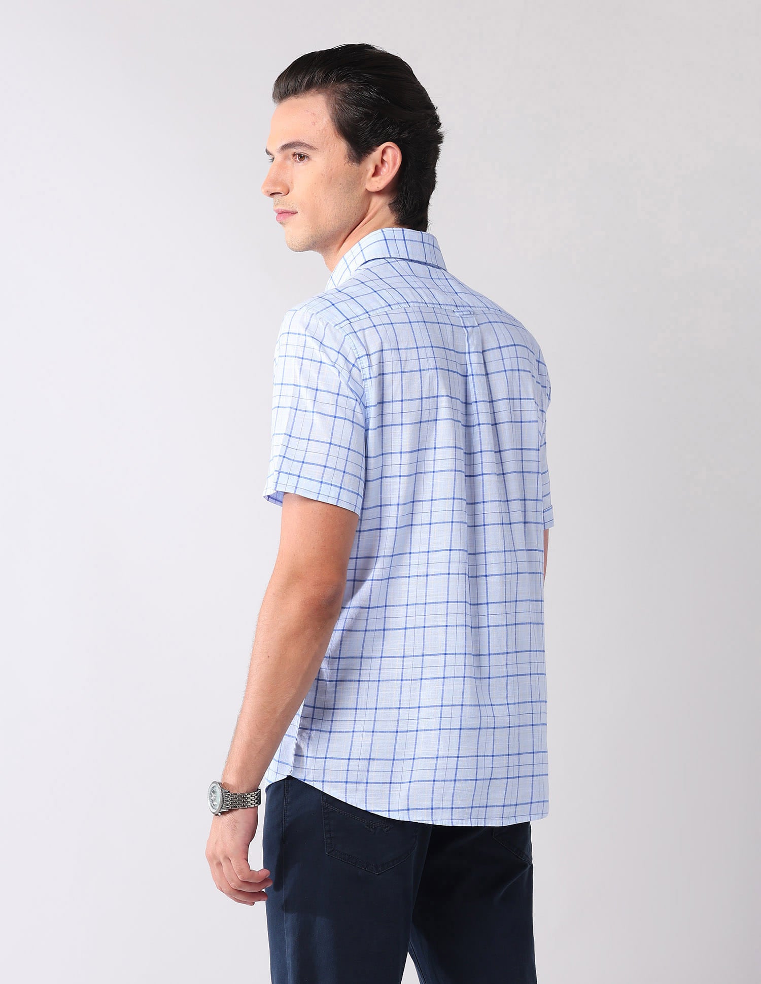City Chronicles Modern Slim Fit Tartan Checked Shirt