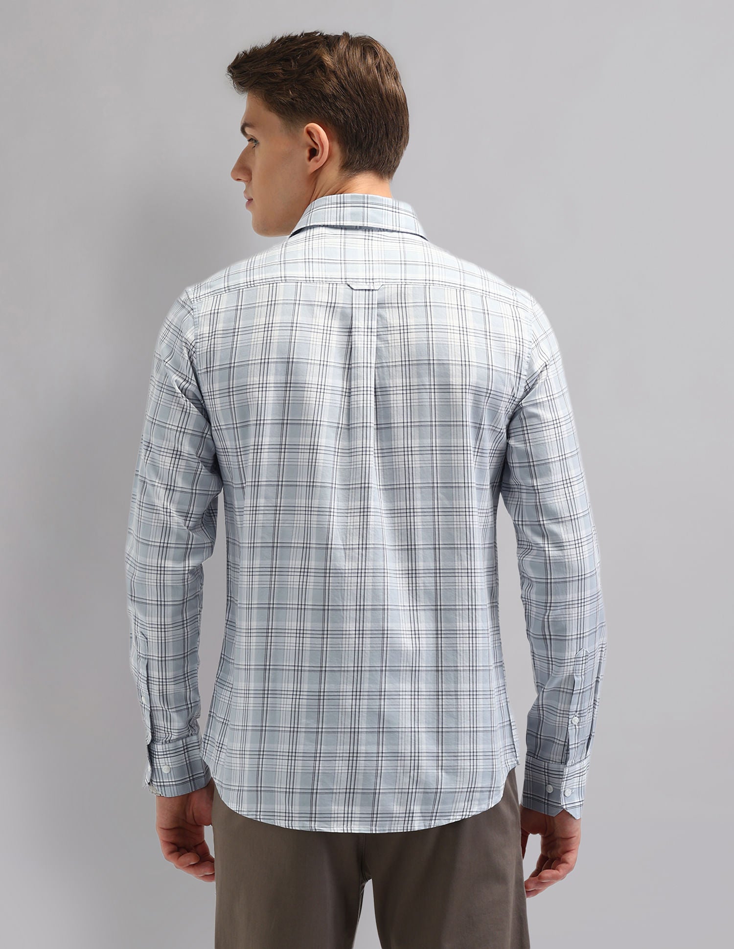 Corporate Sharp Modern Slim Fit Checked Shirt