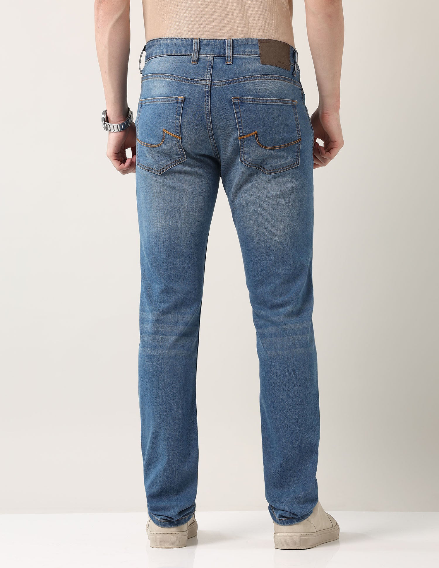 Easy-on slim Fit Mid Rise Jeans