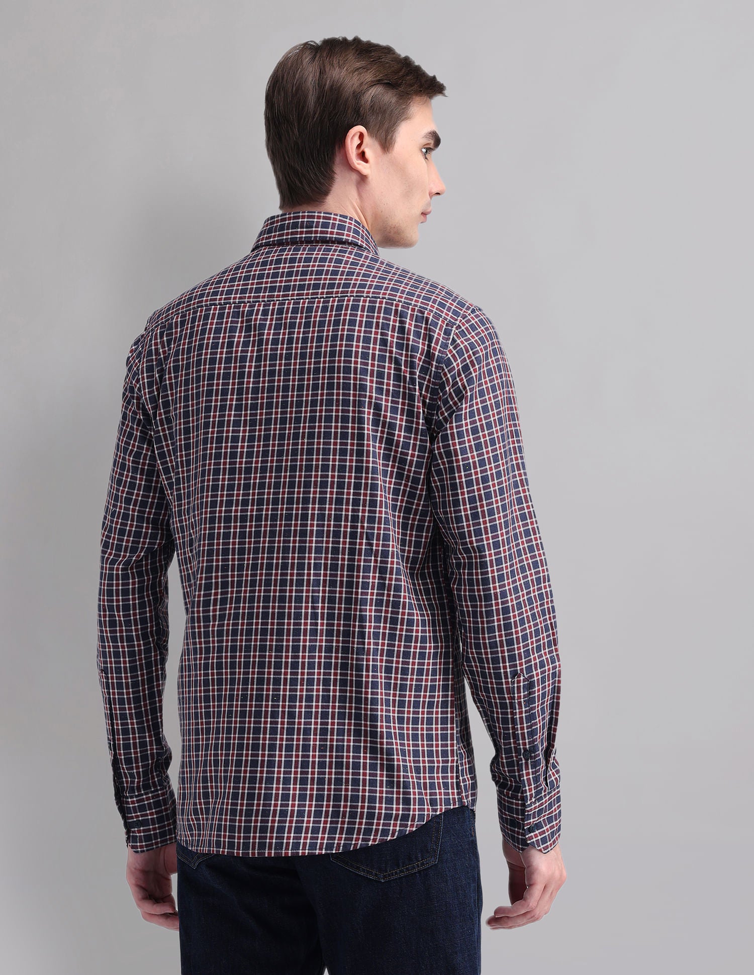 Corporate Sharp Modern Slim Fit Checked Shirt