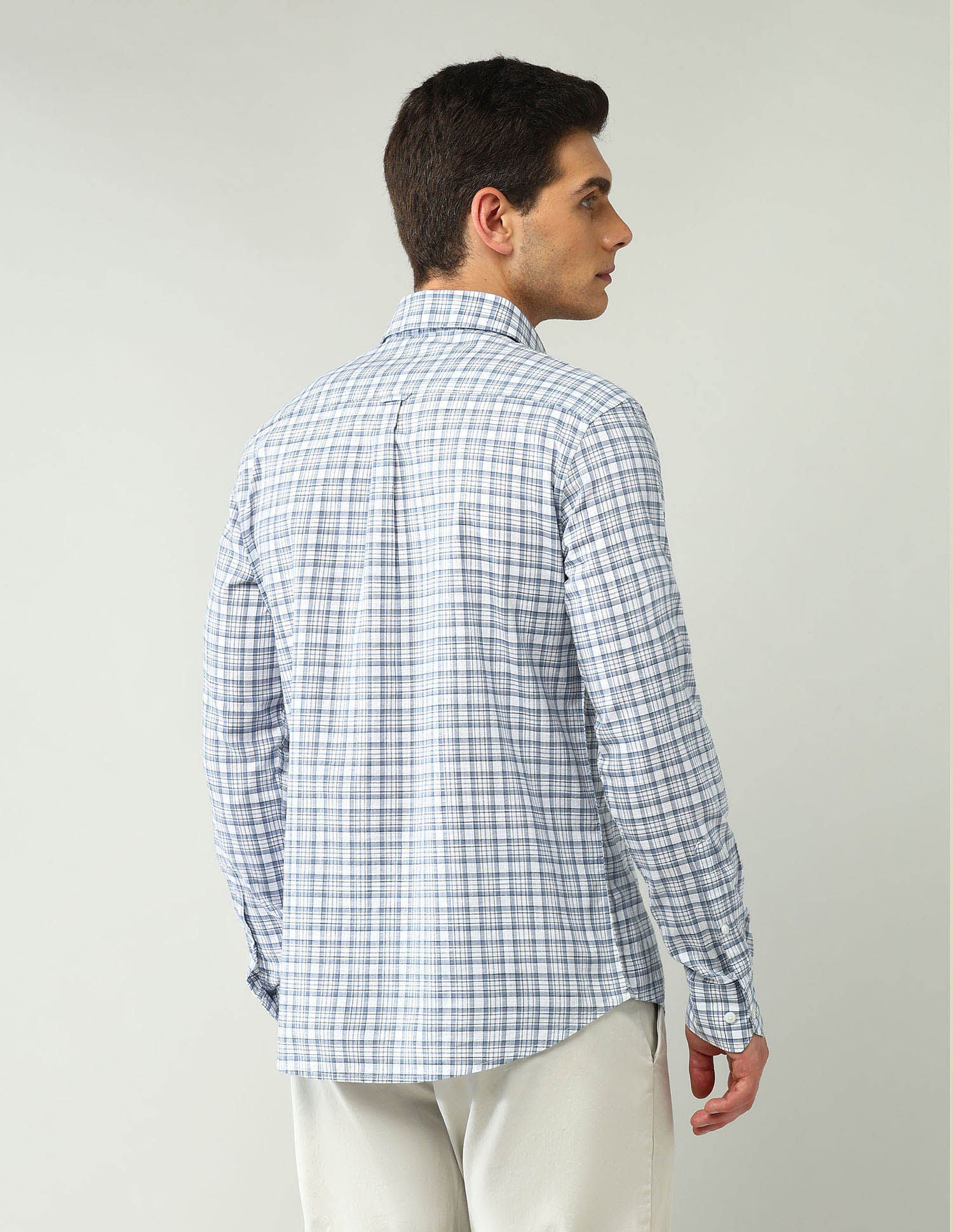 City Chronicles Modern Slim Fit Tartan Checked Shirt