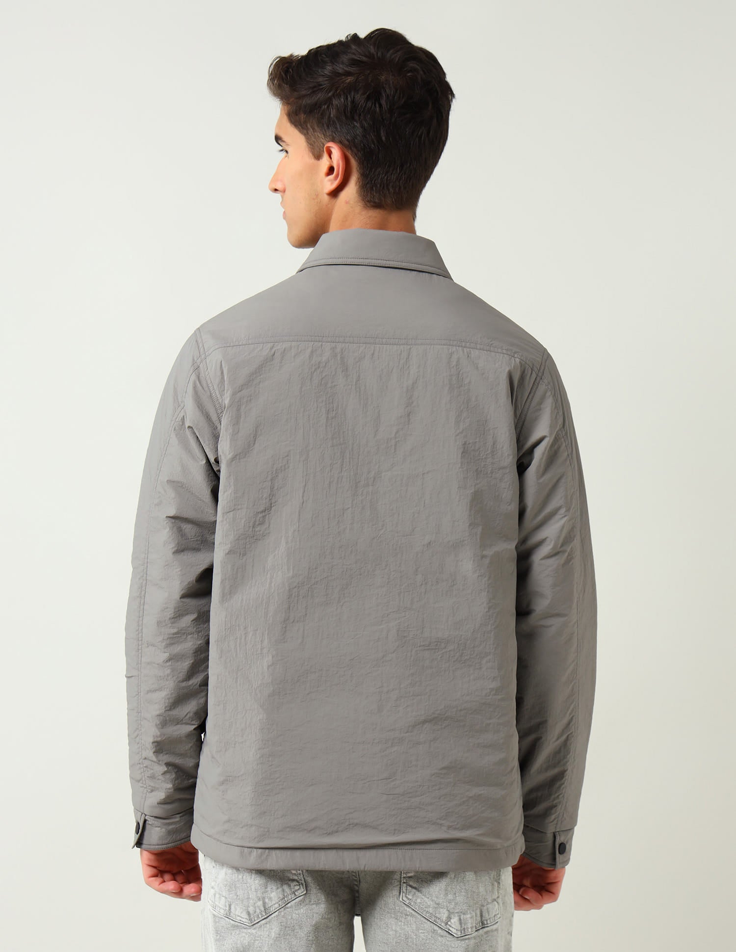 Modern Slim Fit Solid Casual Jacket