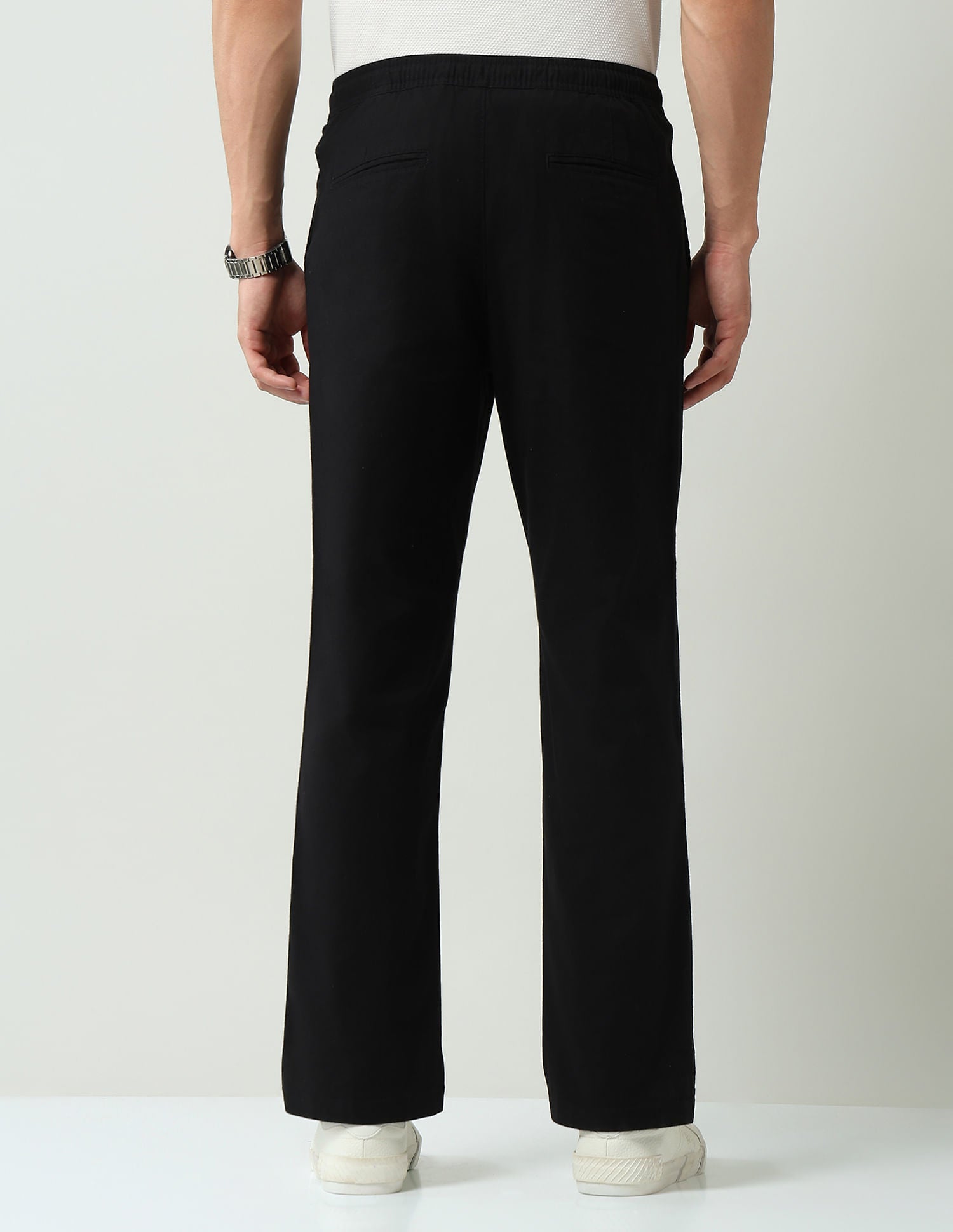 Work Essential mid Rise Regular Fit Trousers