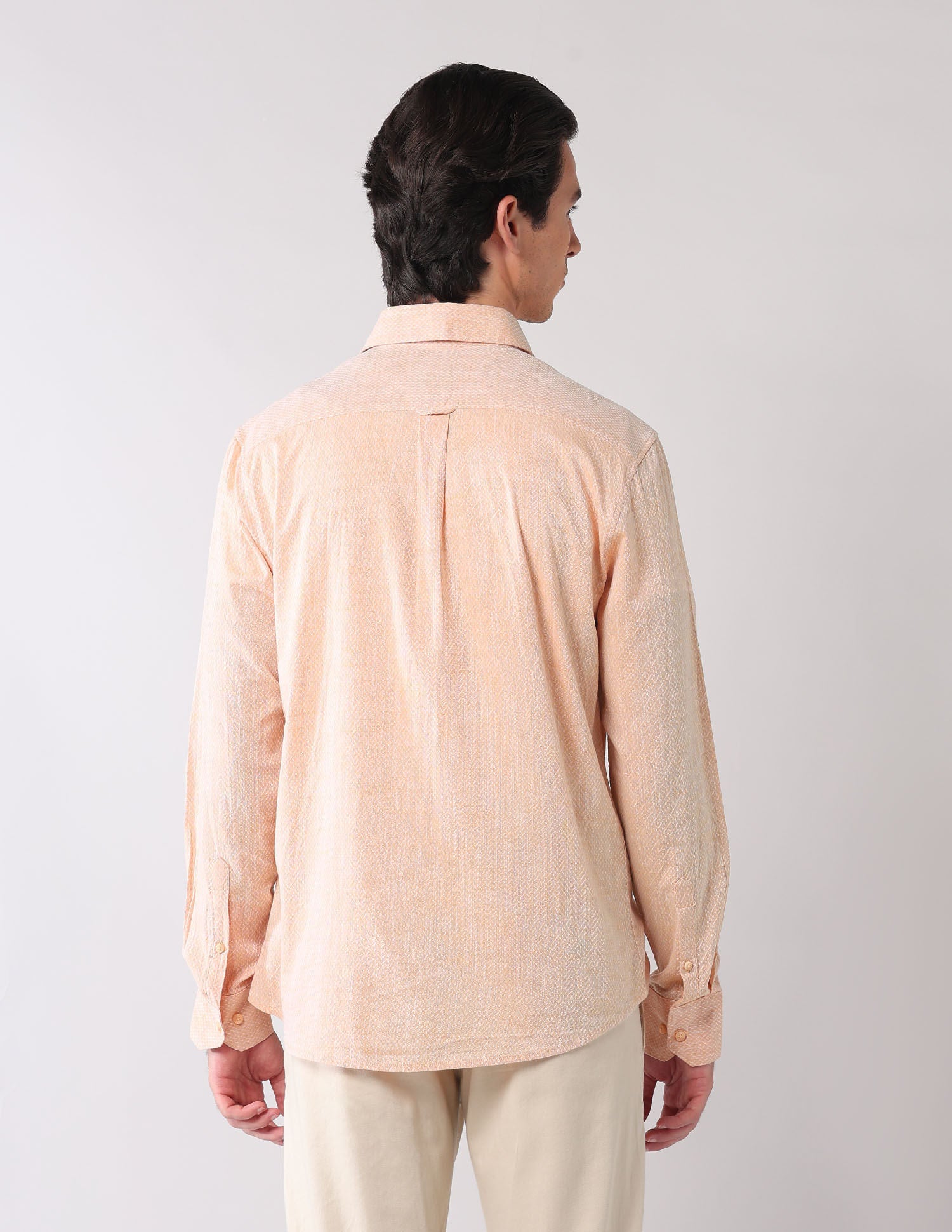 Corporate Ready Modern Slim Fit Self-Design Shirt