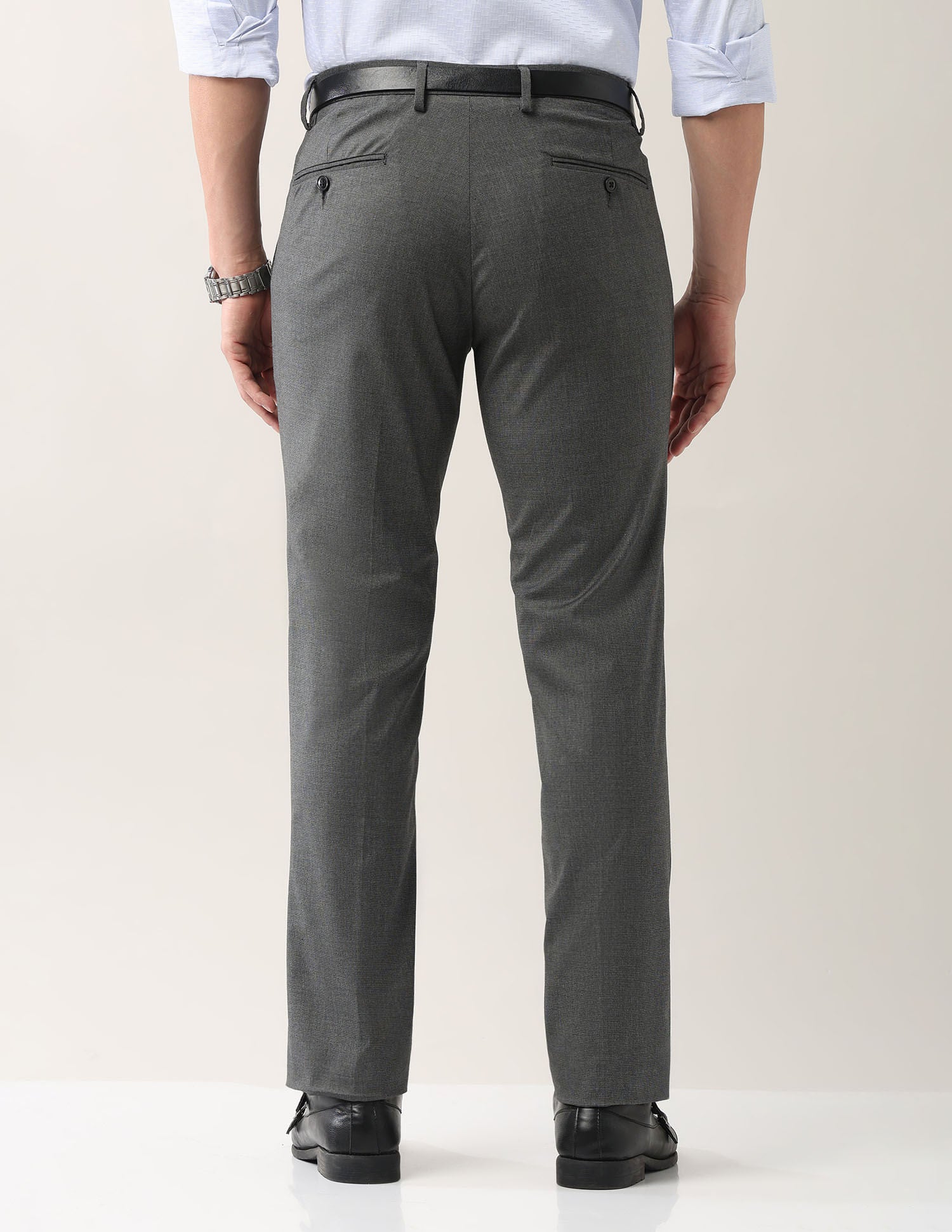 Everyday Wear Slim Fit Smart Flex Formal Trousers