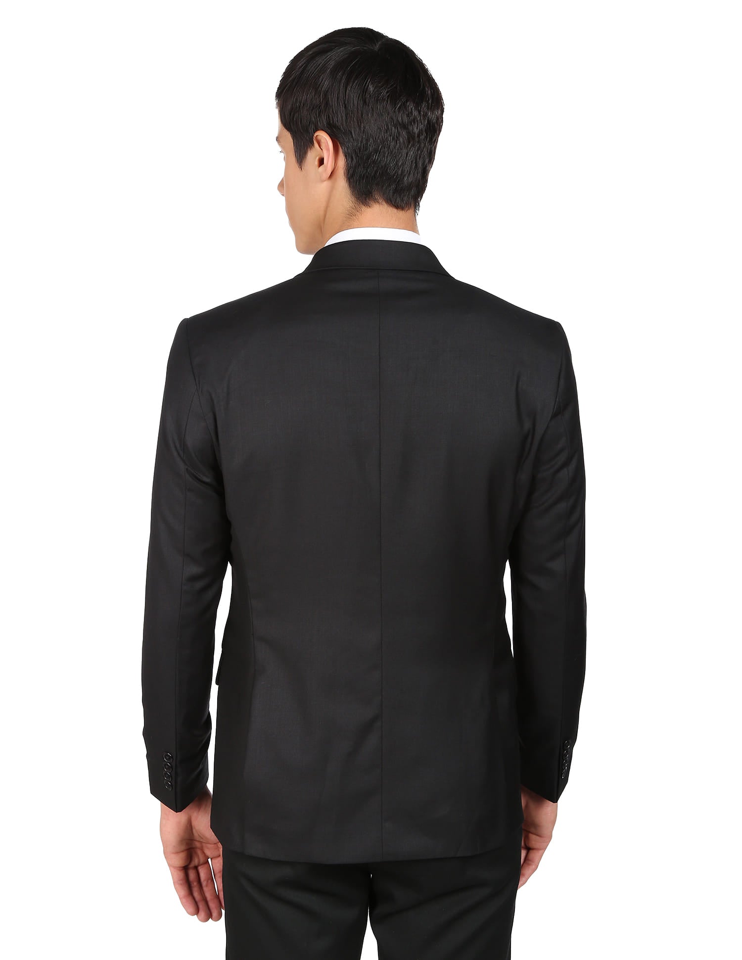 Twill Weave Solid Formal Blazer