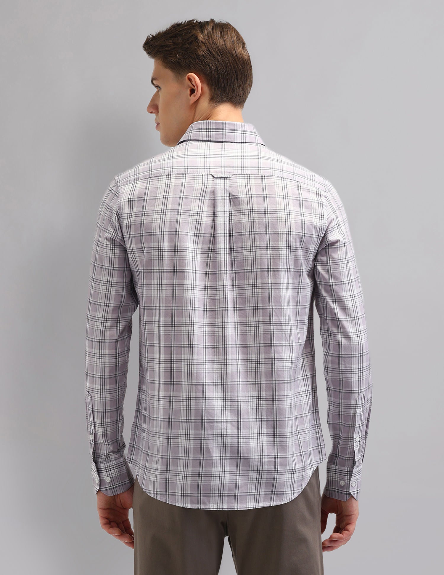 Corporate Sharp Modern Slim Fit Checked Shirt