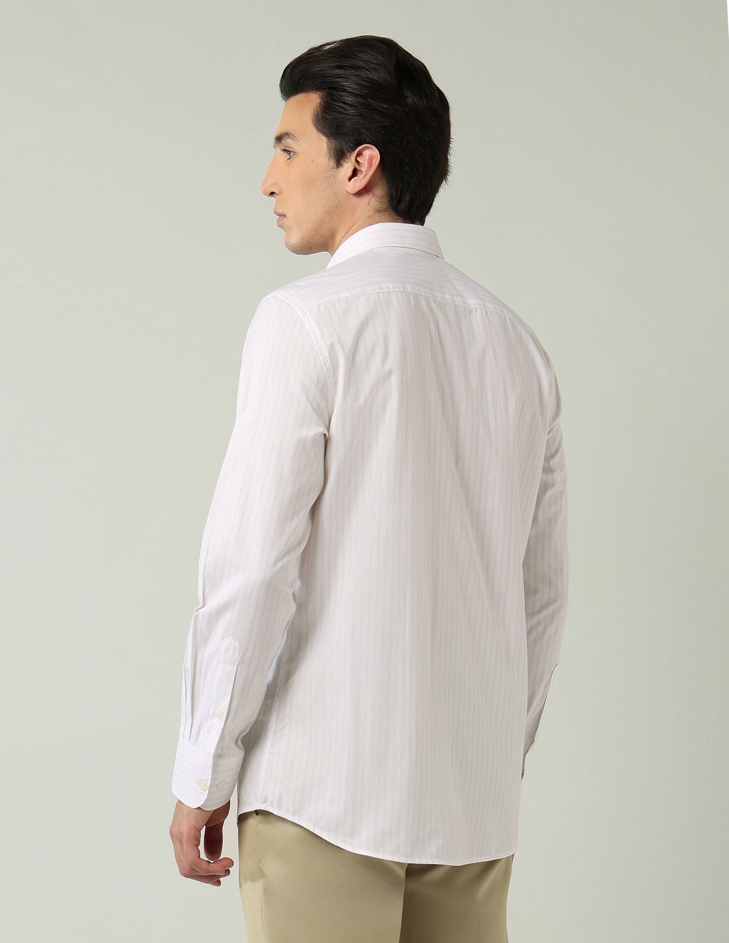 Wardrobe-Coded Regular Fit Vertical Striped Shirt