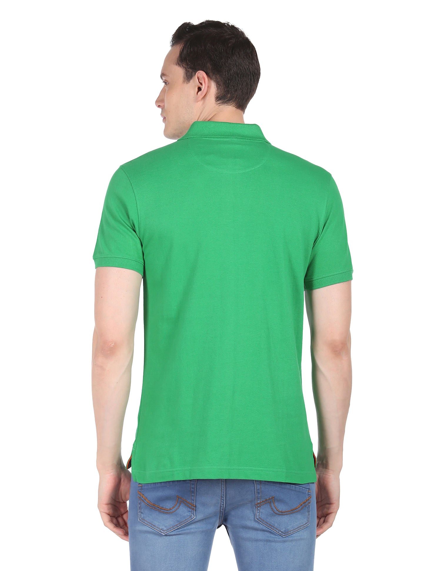 Cotton Vertical Stripe Polo Shirt