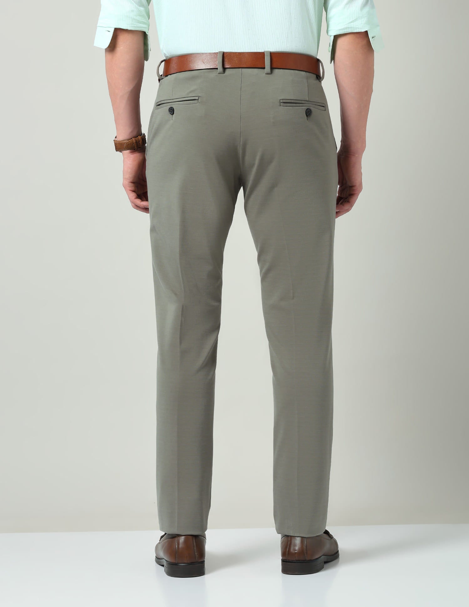 Solid Regular Fit Trousers