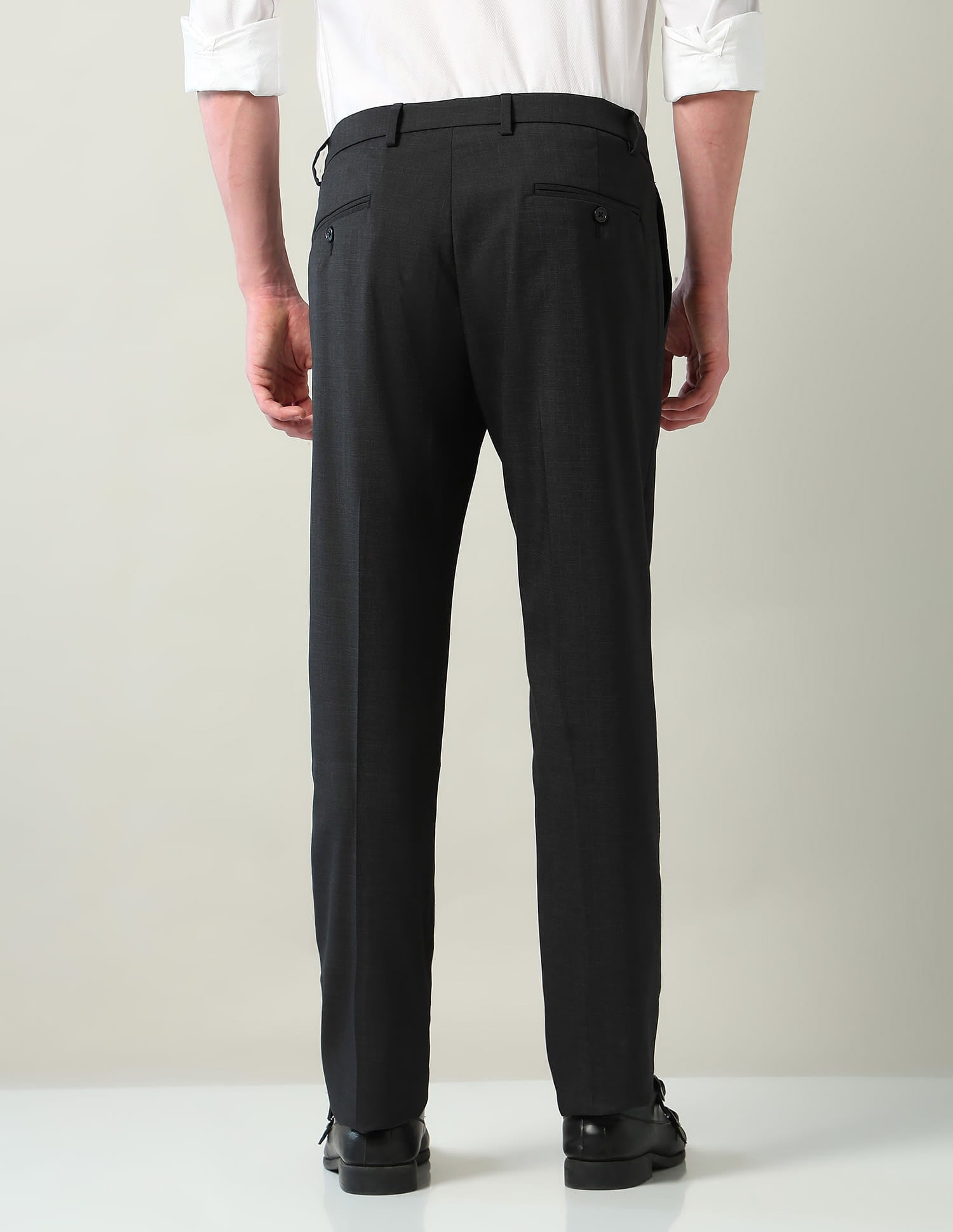 Mid Rise Regular Fit Formal Trousers