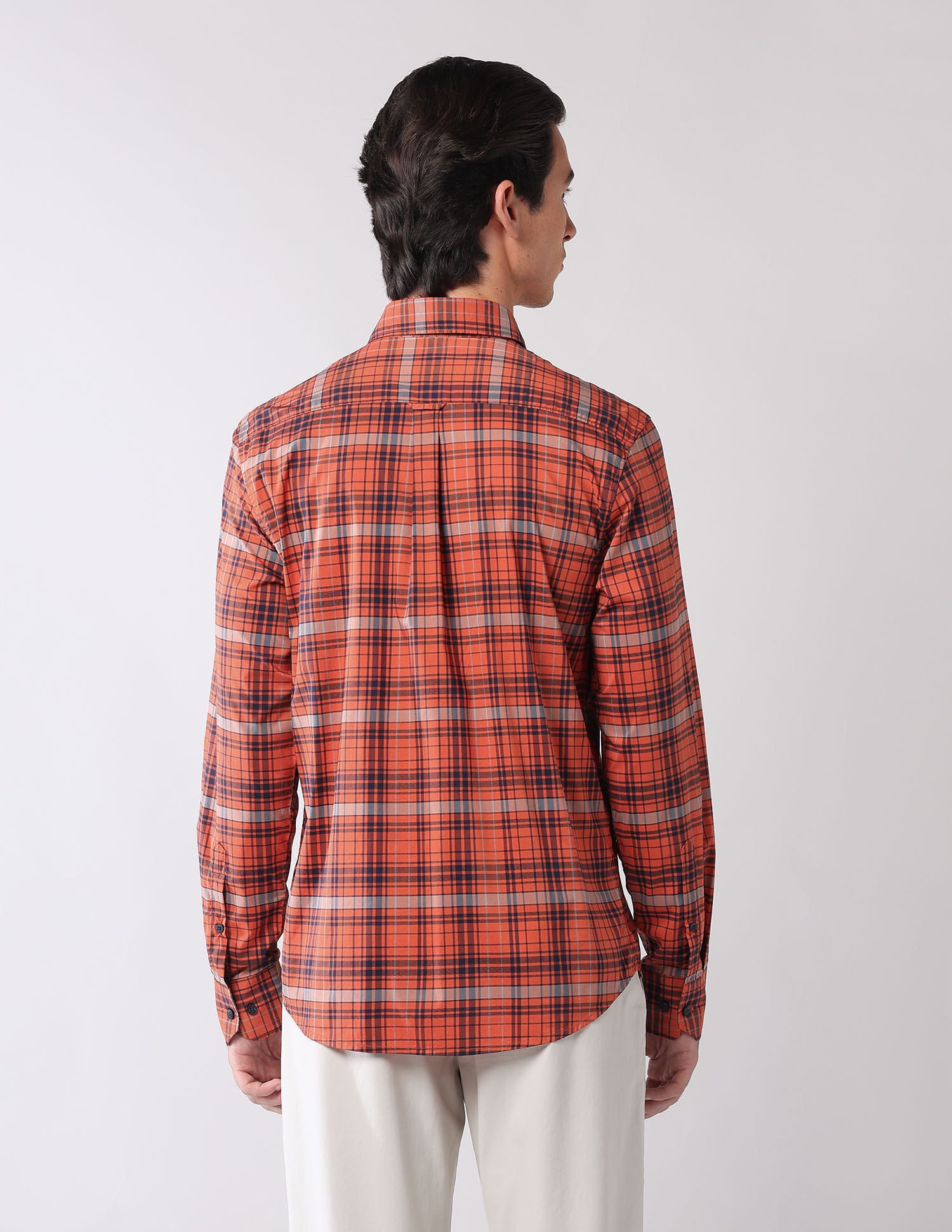 City Chronicles Modern Slim Fit Tartan Checked Shirt