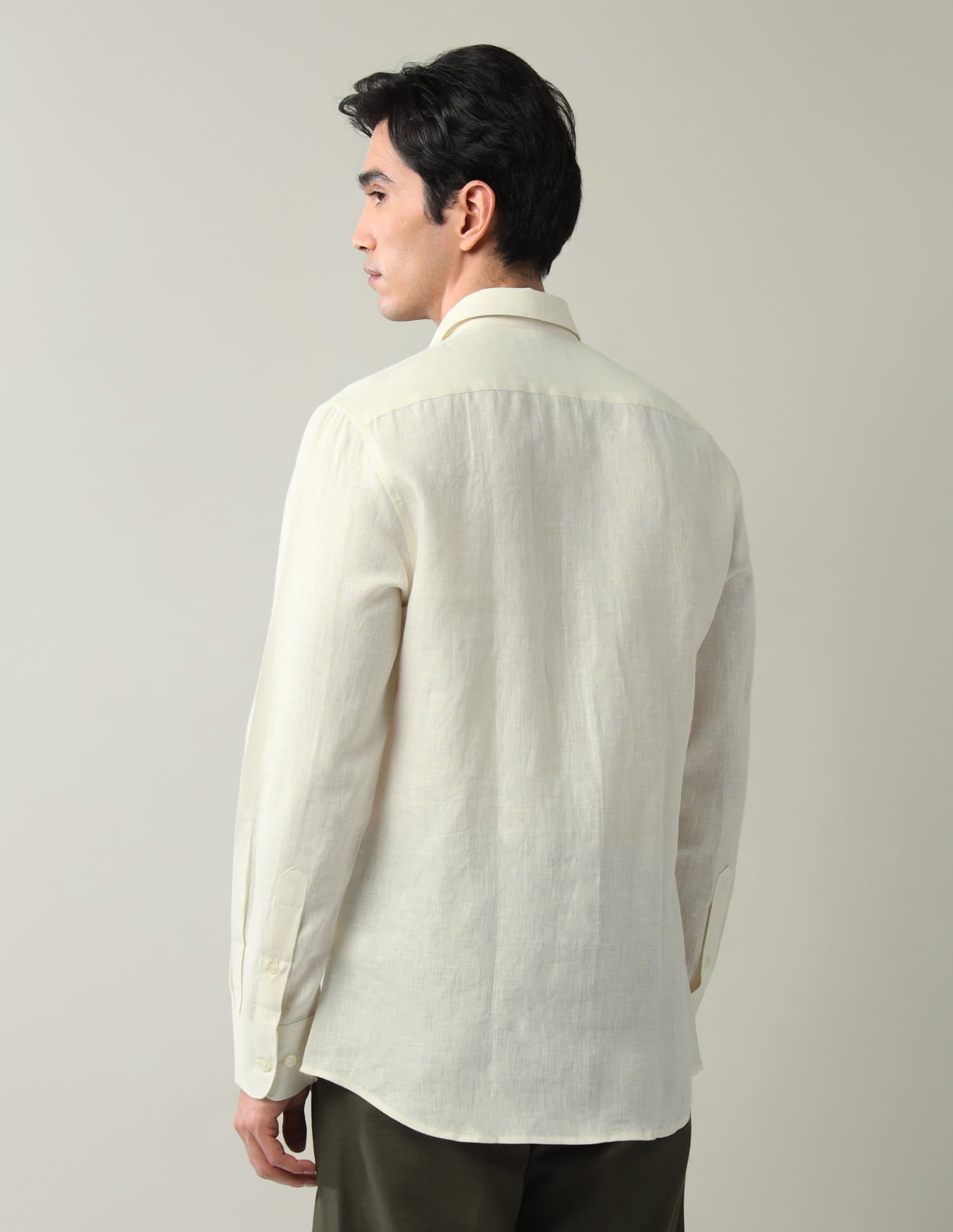 Forever Vogue Solid Regular Fit Linen Shirt