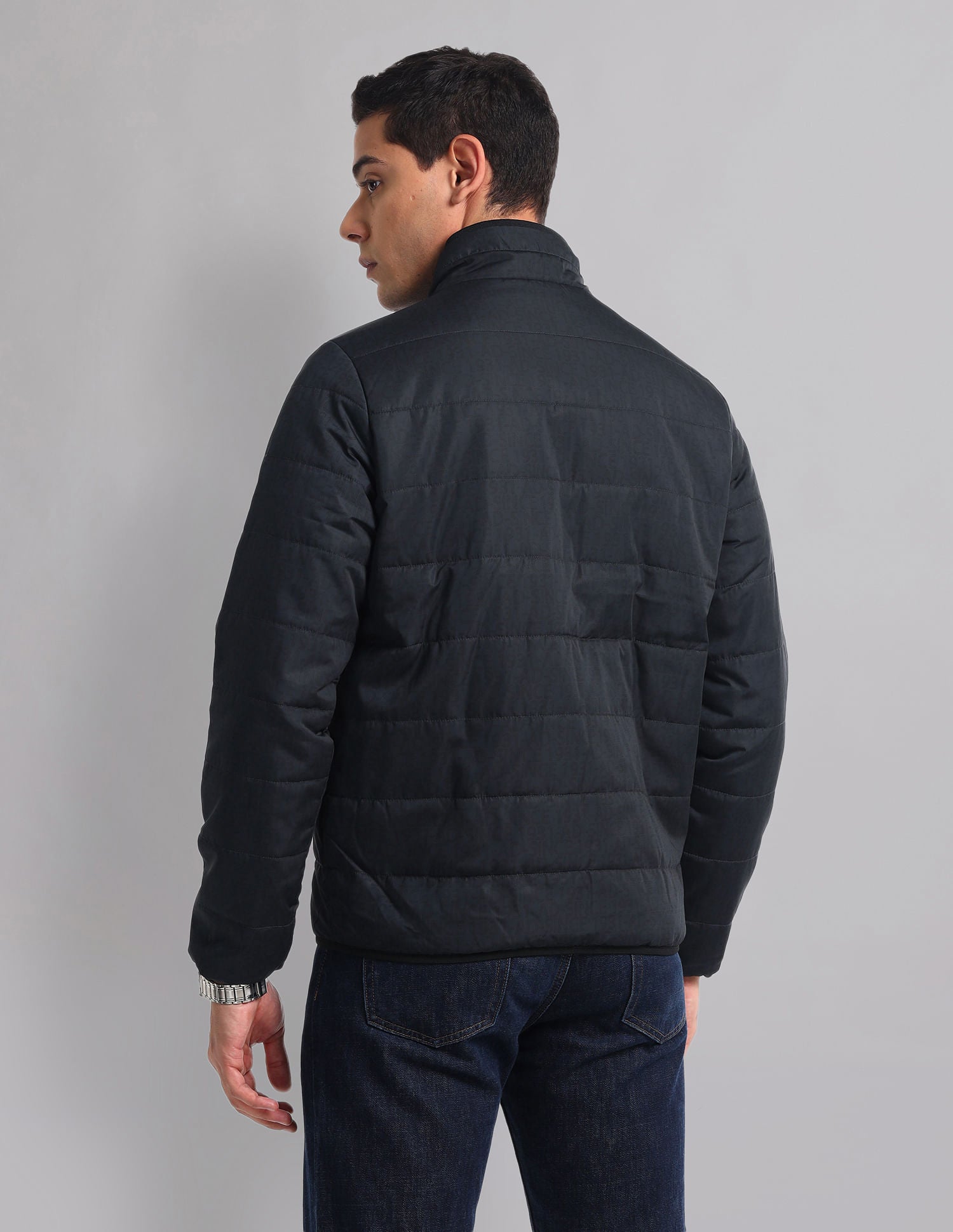 Urban Flex High Neck Quilted Casual Jacket