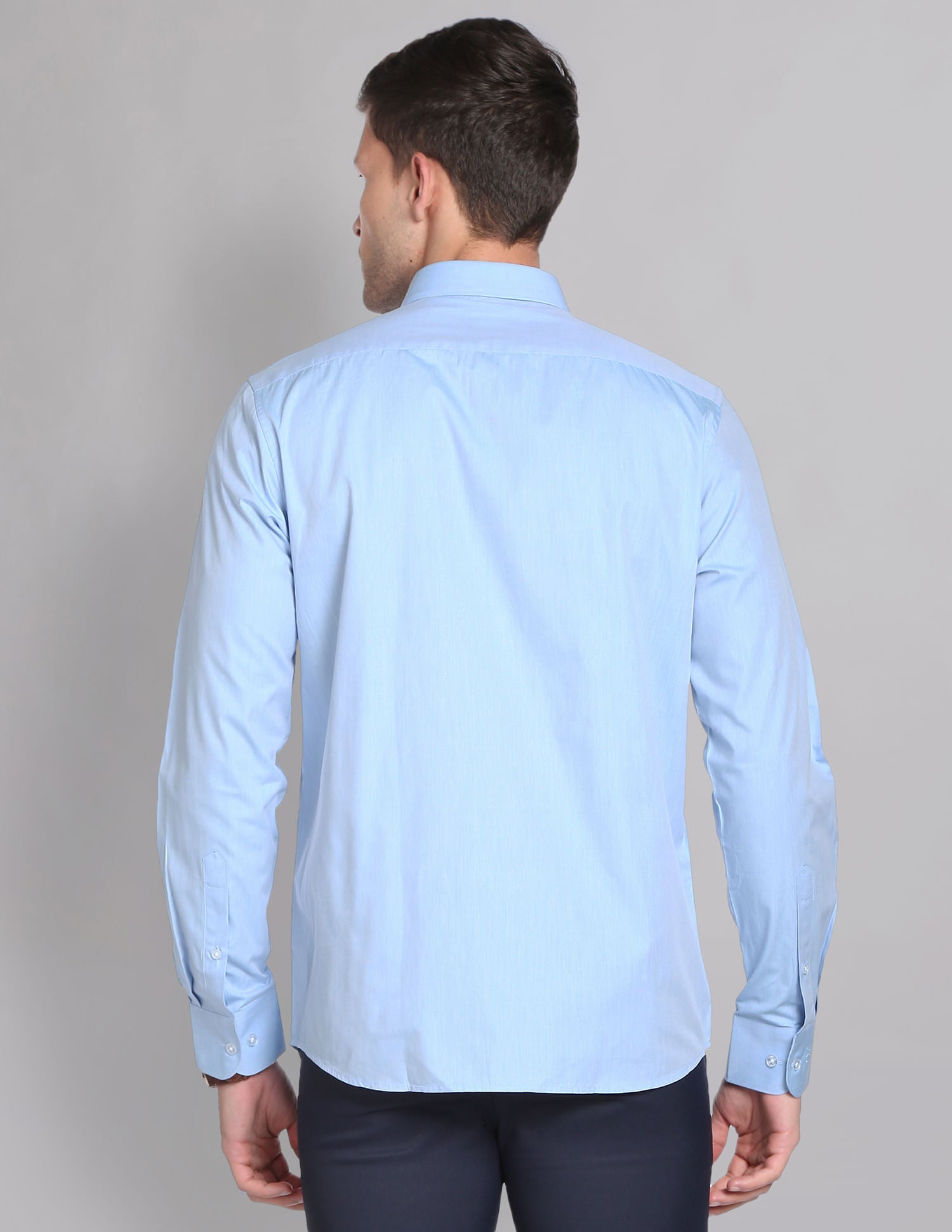 Power Heritage Solid Cotton Formal Shirt with Cutaway Collar