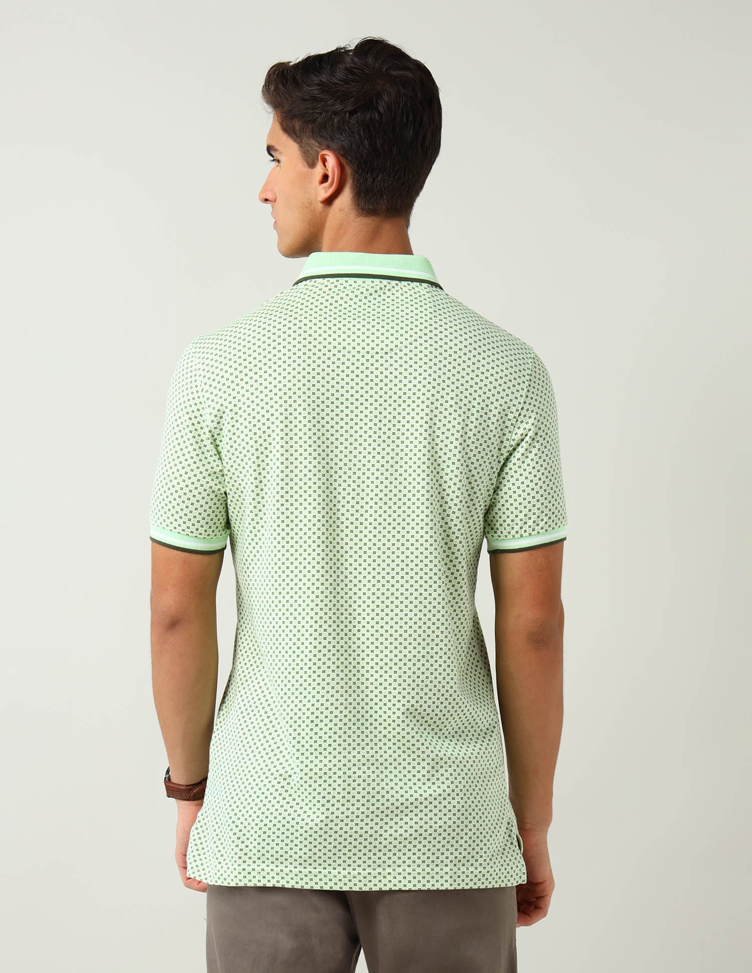 City Adventure Modern Slim Fit Geometric Printed Polo Shirt