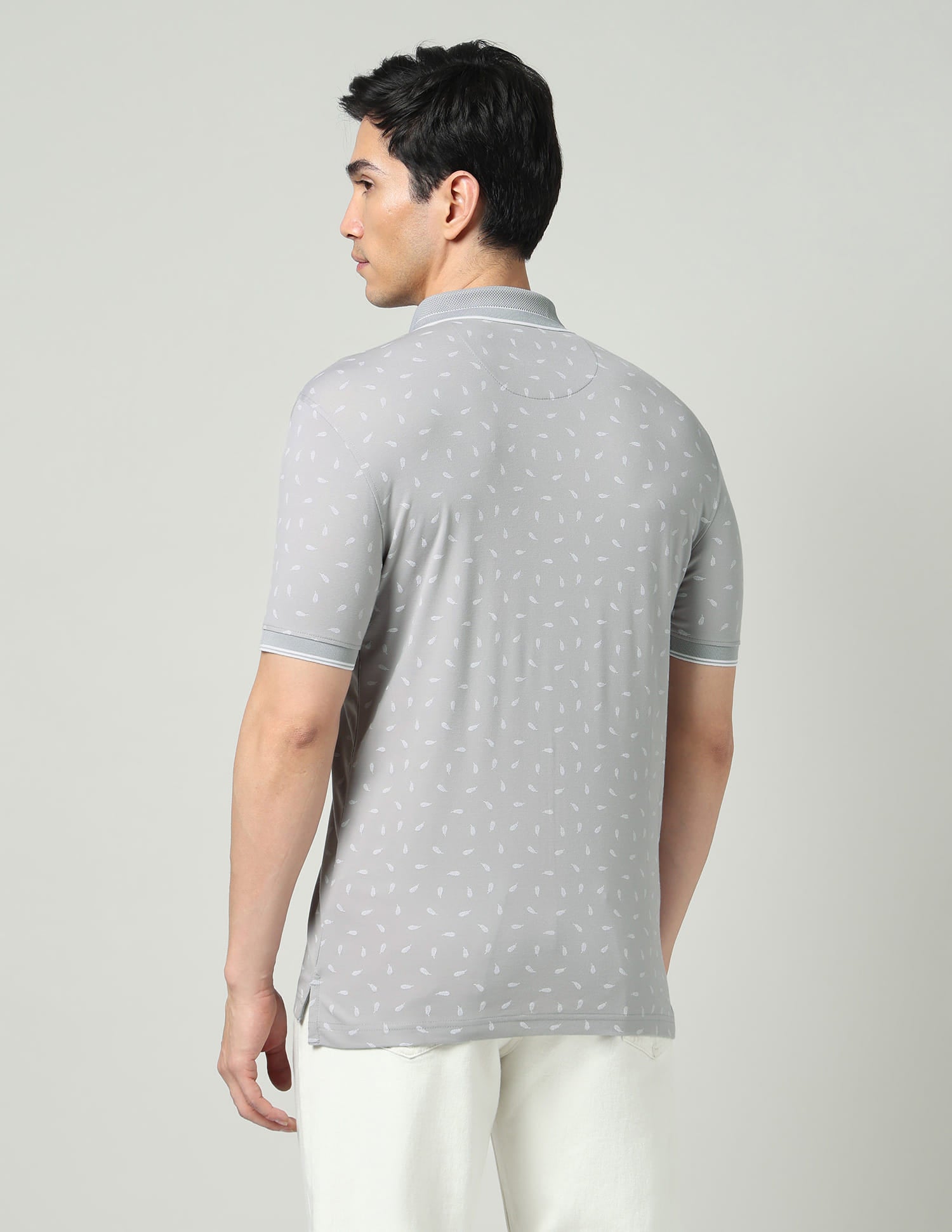 Vintage Cool Geometric Print Slim Fit Polo Shirt