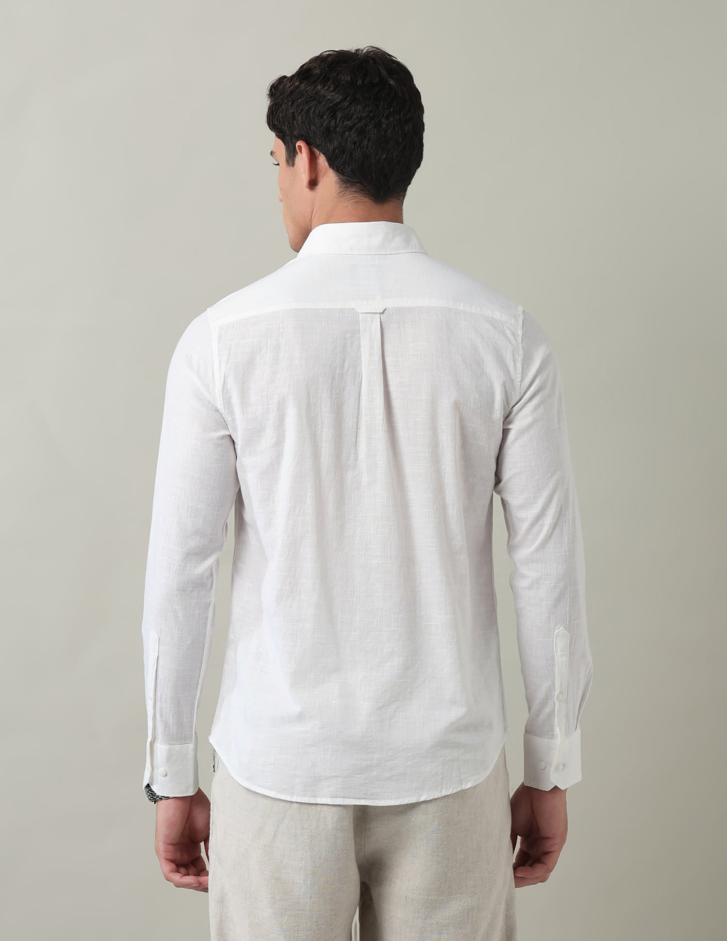 Solid Slim Fit Dobby Shirt