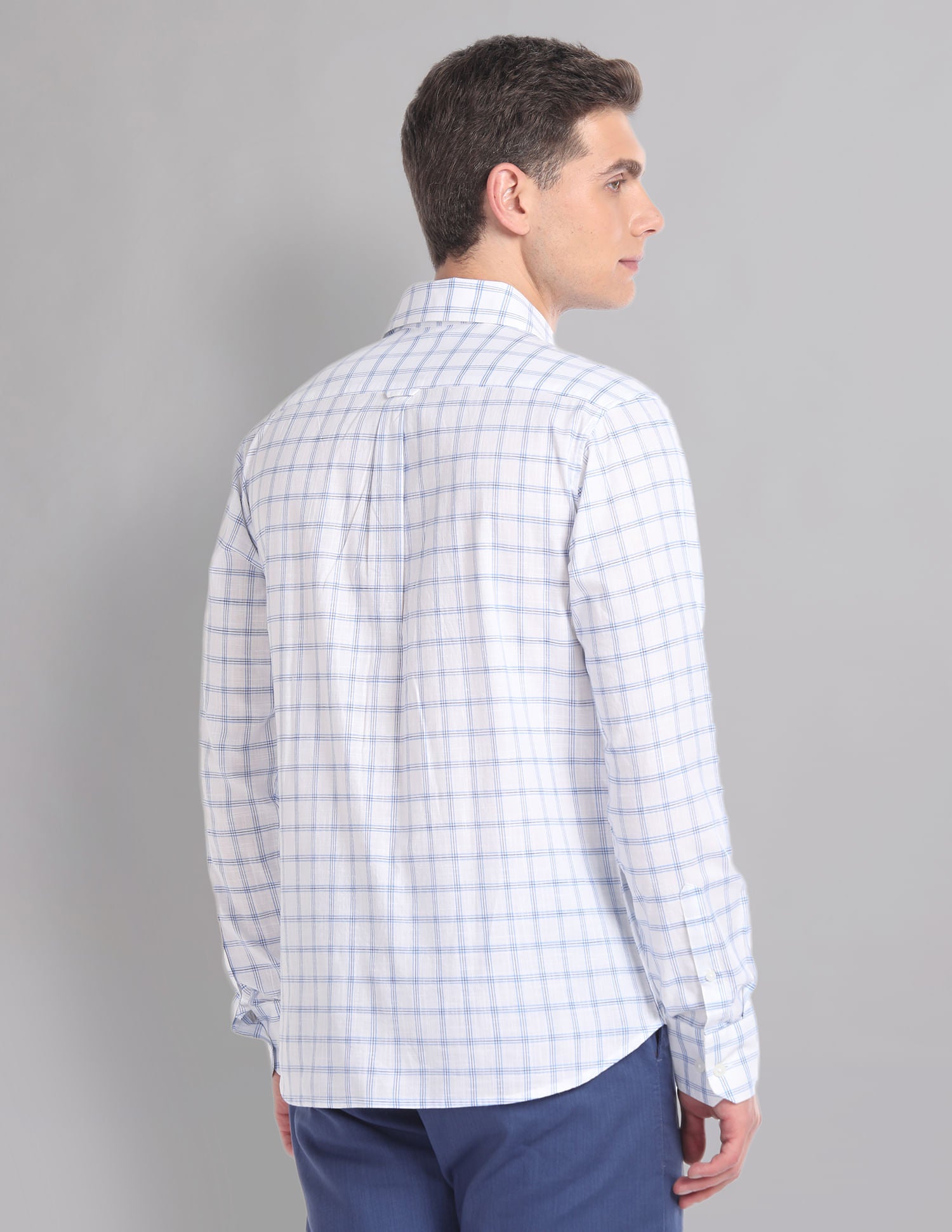Modern-Edged Tartan Check Cotton Summer Shirt