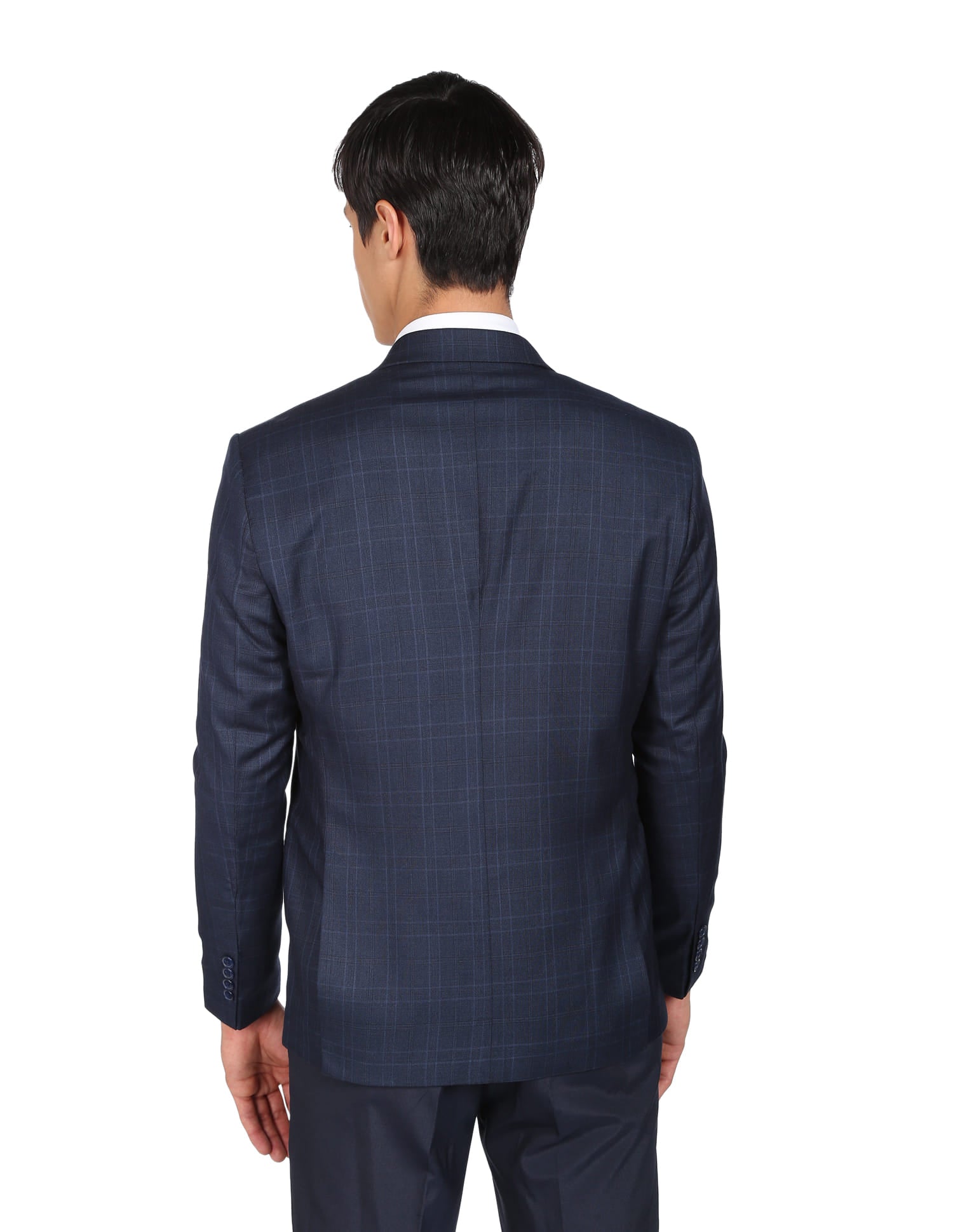Patterned Weave Plaid Check Formal Blazer