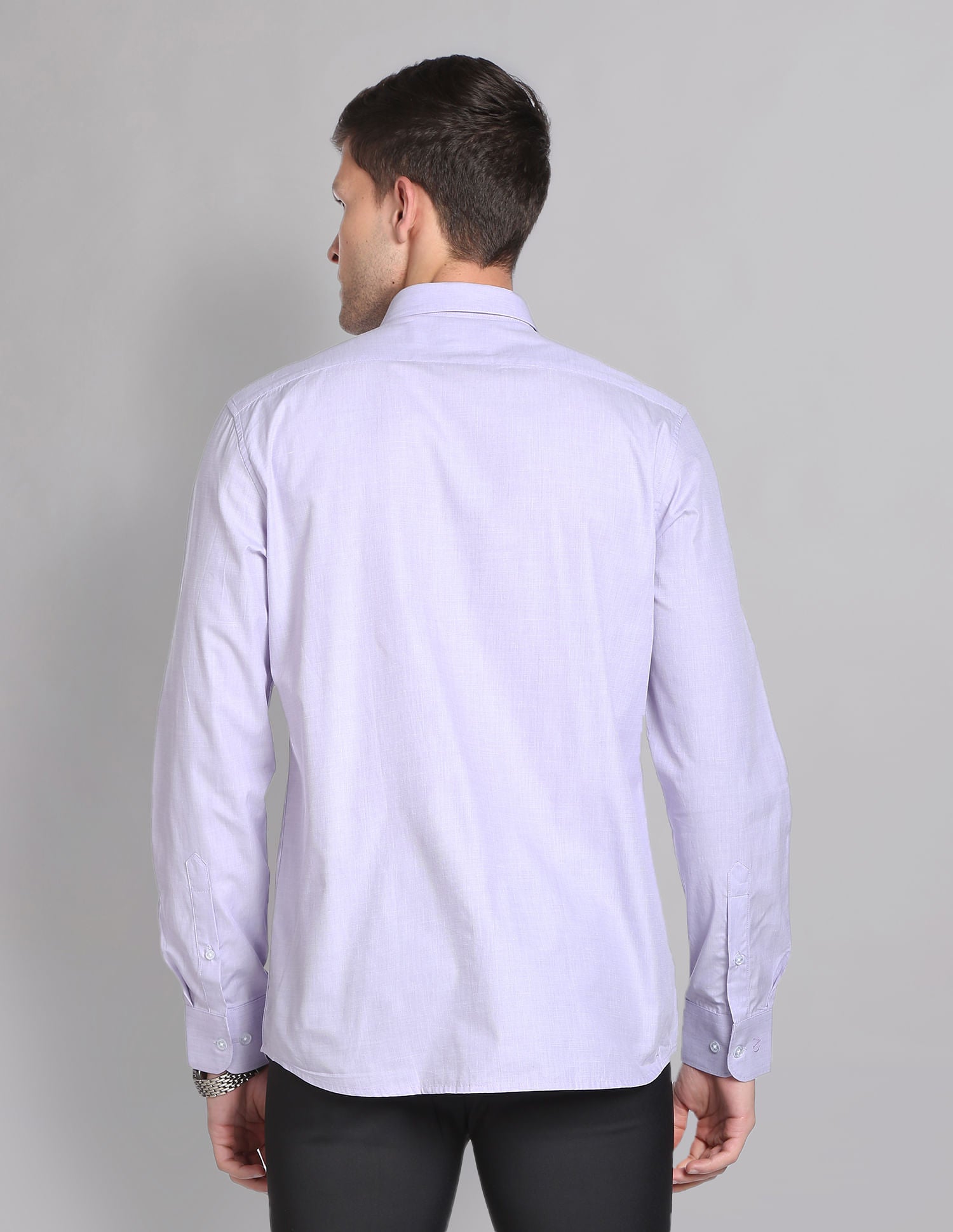 Power Heritage Solid Cotton Formal Shirt with Cutaway Collar