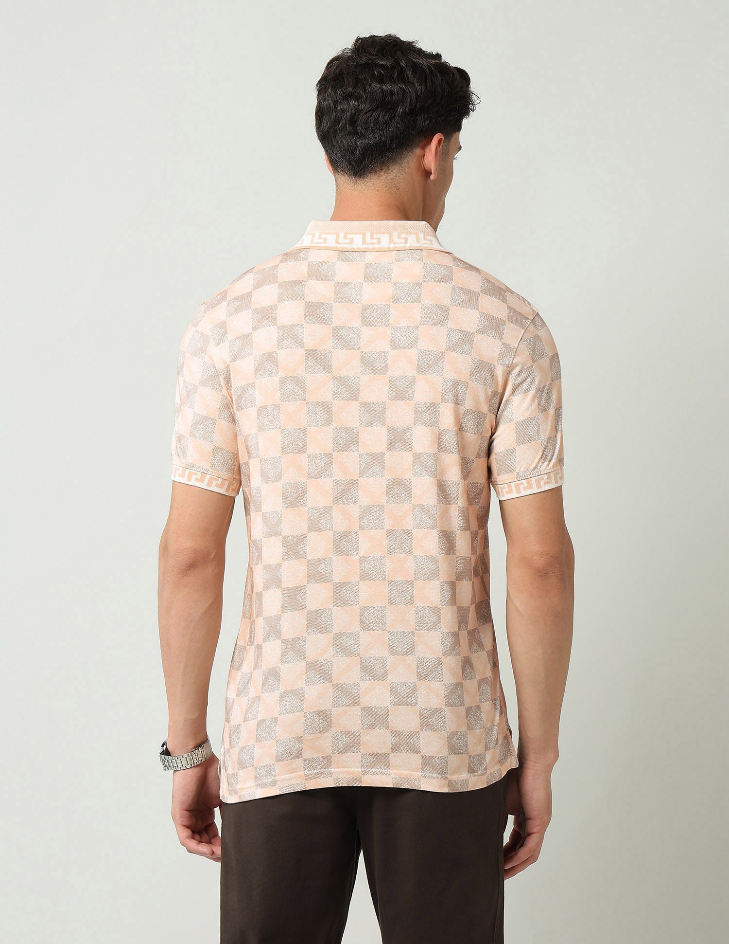 Style Edit Geometric Printed Slim Fit Polo Shirt