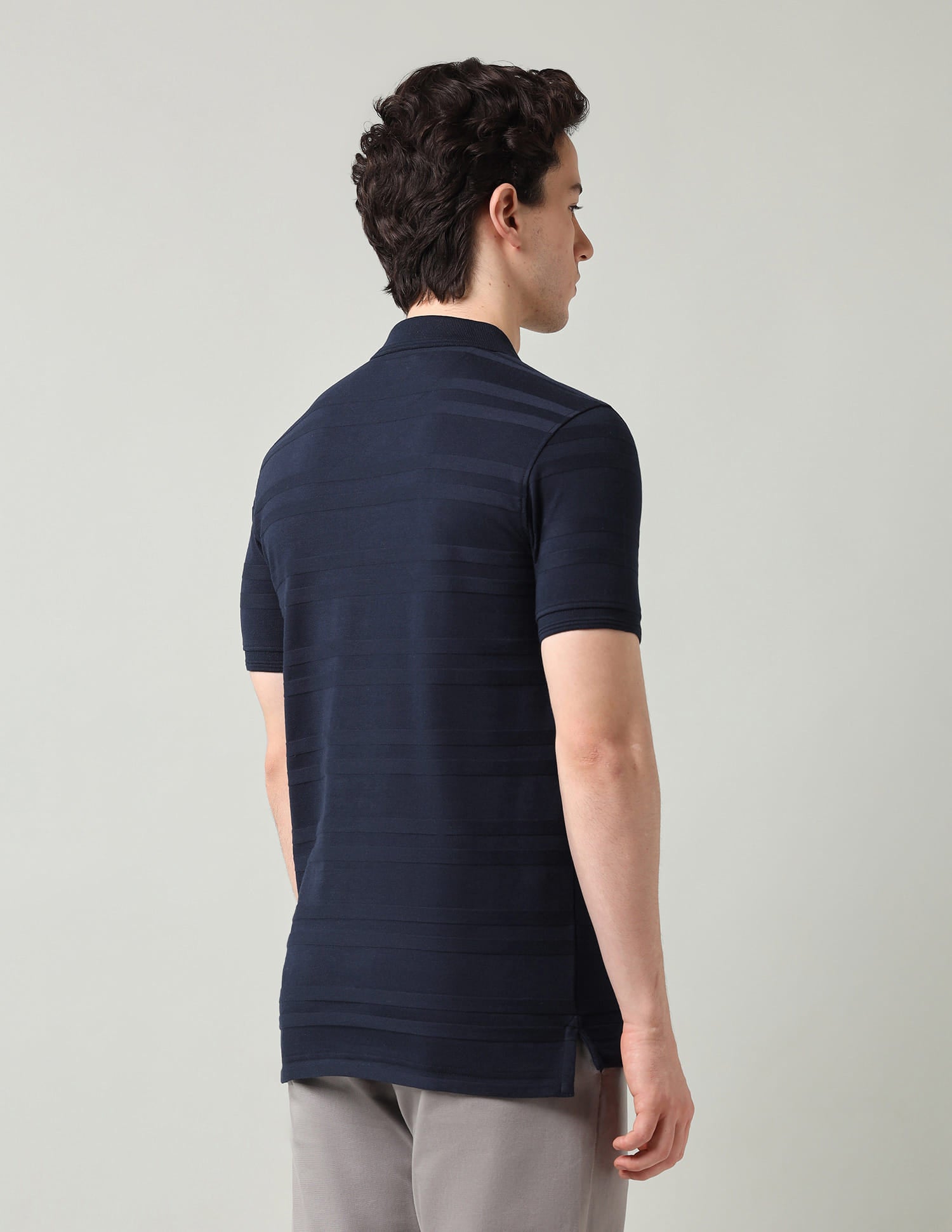 Horizontal Striped Regular Fit Polo Shirt