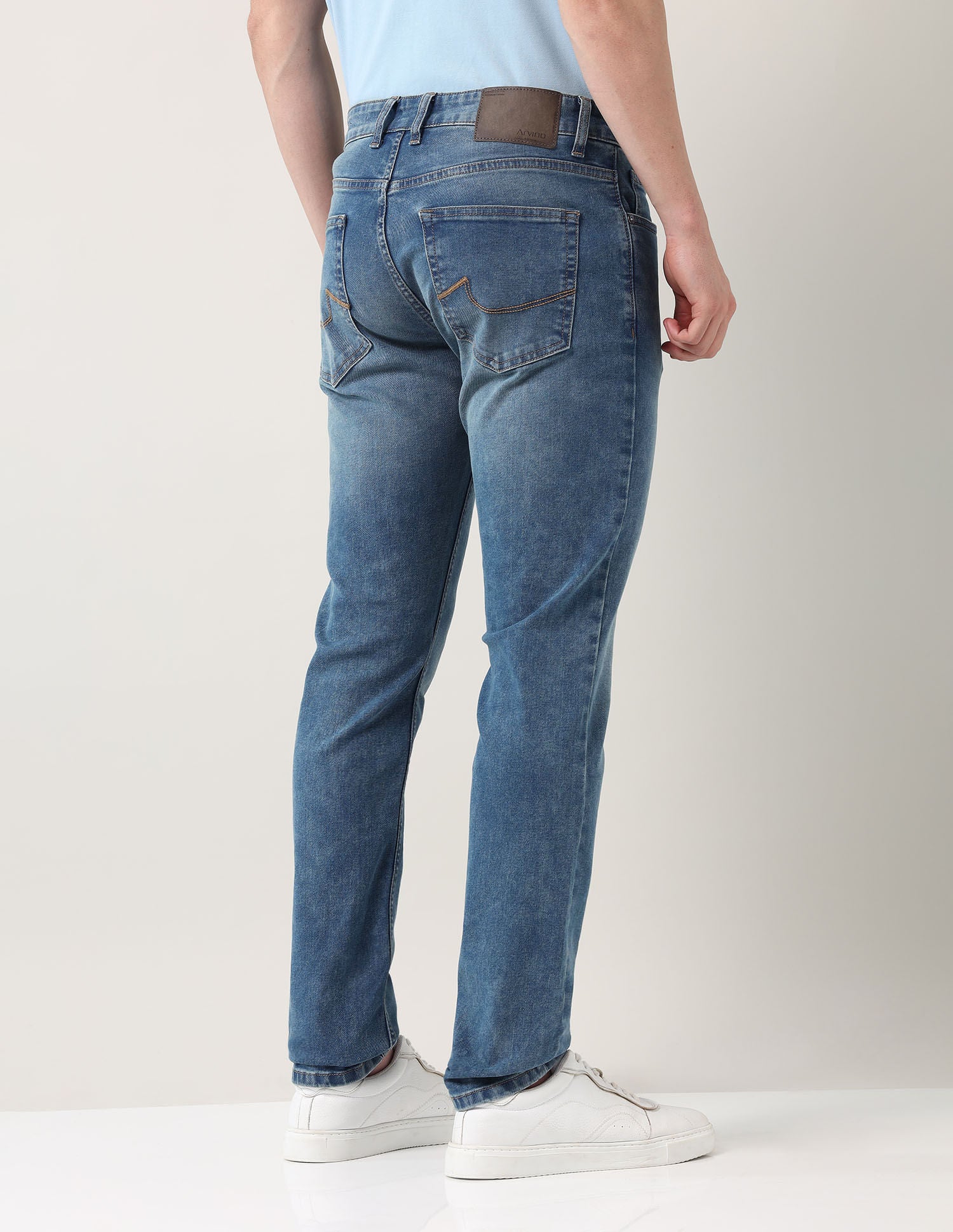 Easy-on slim Fit Mid Rise Jeans